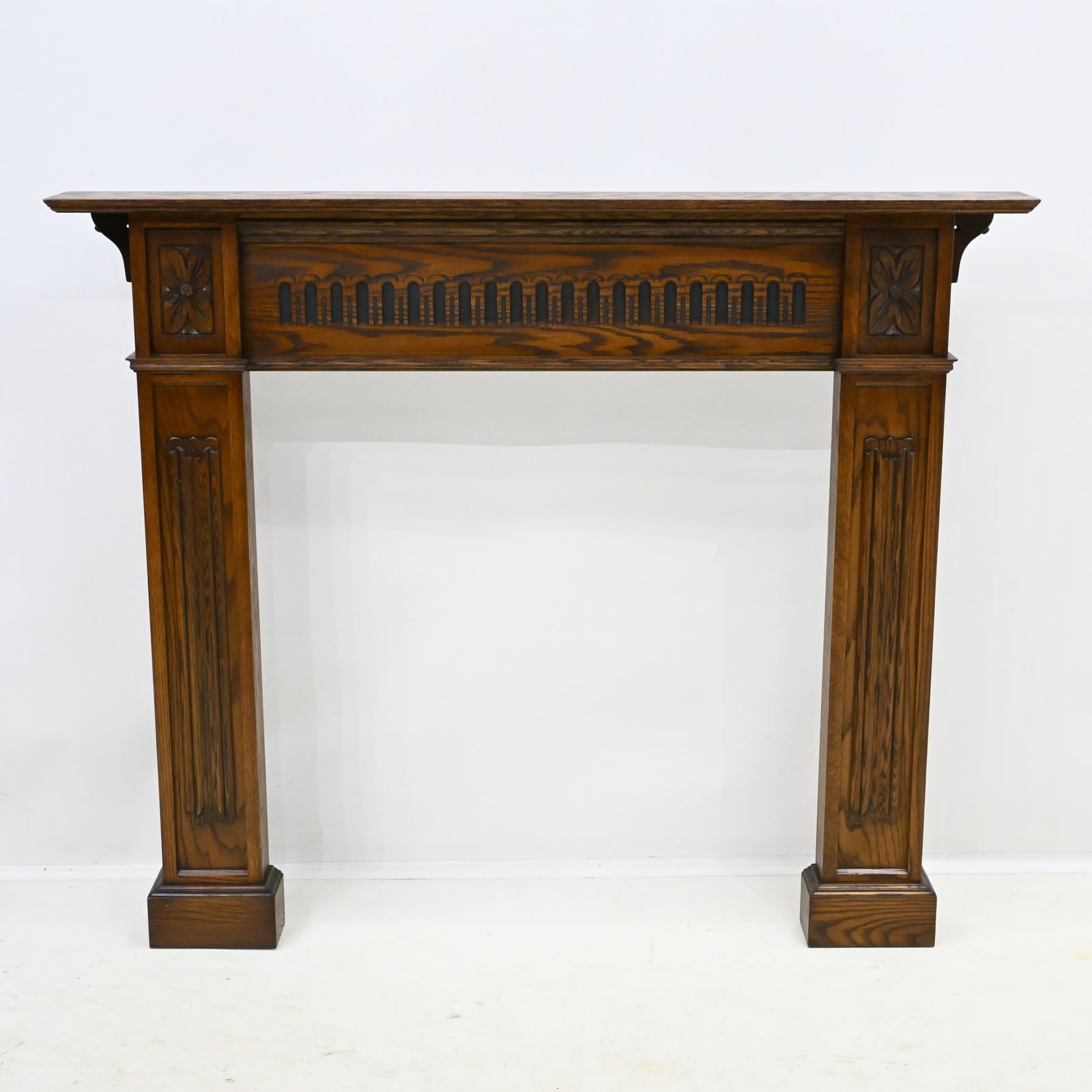 Old Charm Fire Surround Mantle Piece Solid Oak Finish Model 2294 Free Delivery* photo furniture