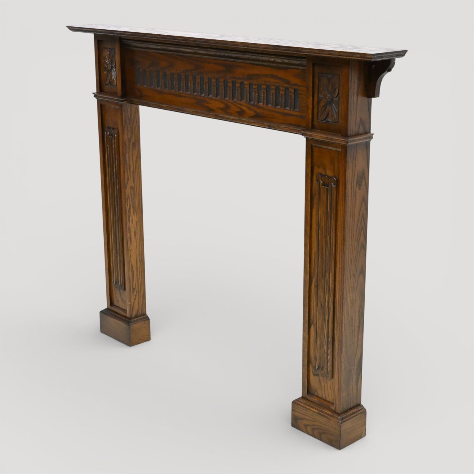 Old Charm Fire Surround Mantle Piece Solid Oak Finish Model 2294 Free Delivery* photo Home Fixtures