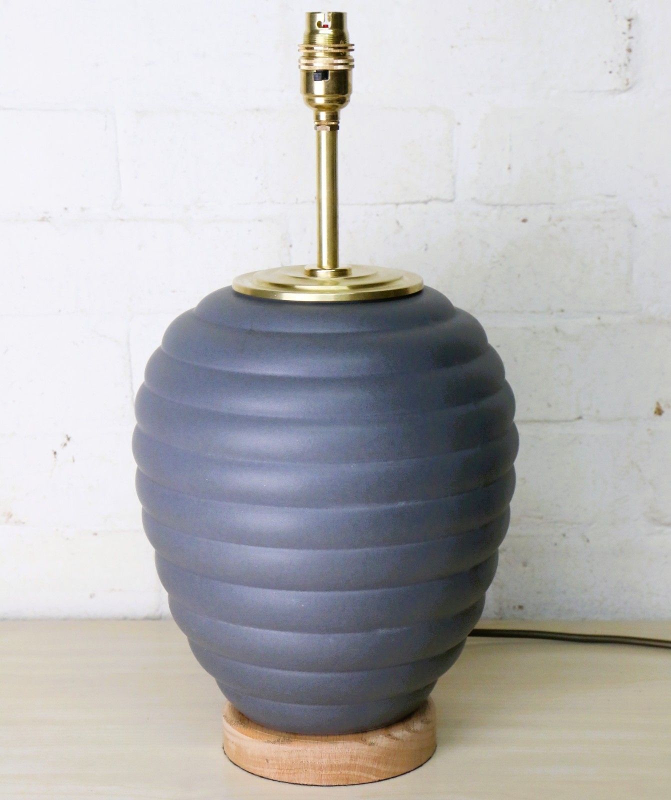 Table Lamp Studio Vintage Ceramic Art Deco Beehive Lamp Mid 20th Vgc