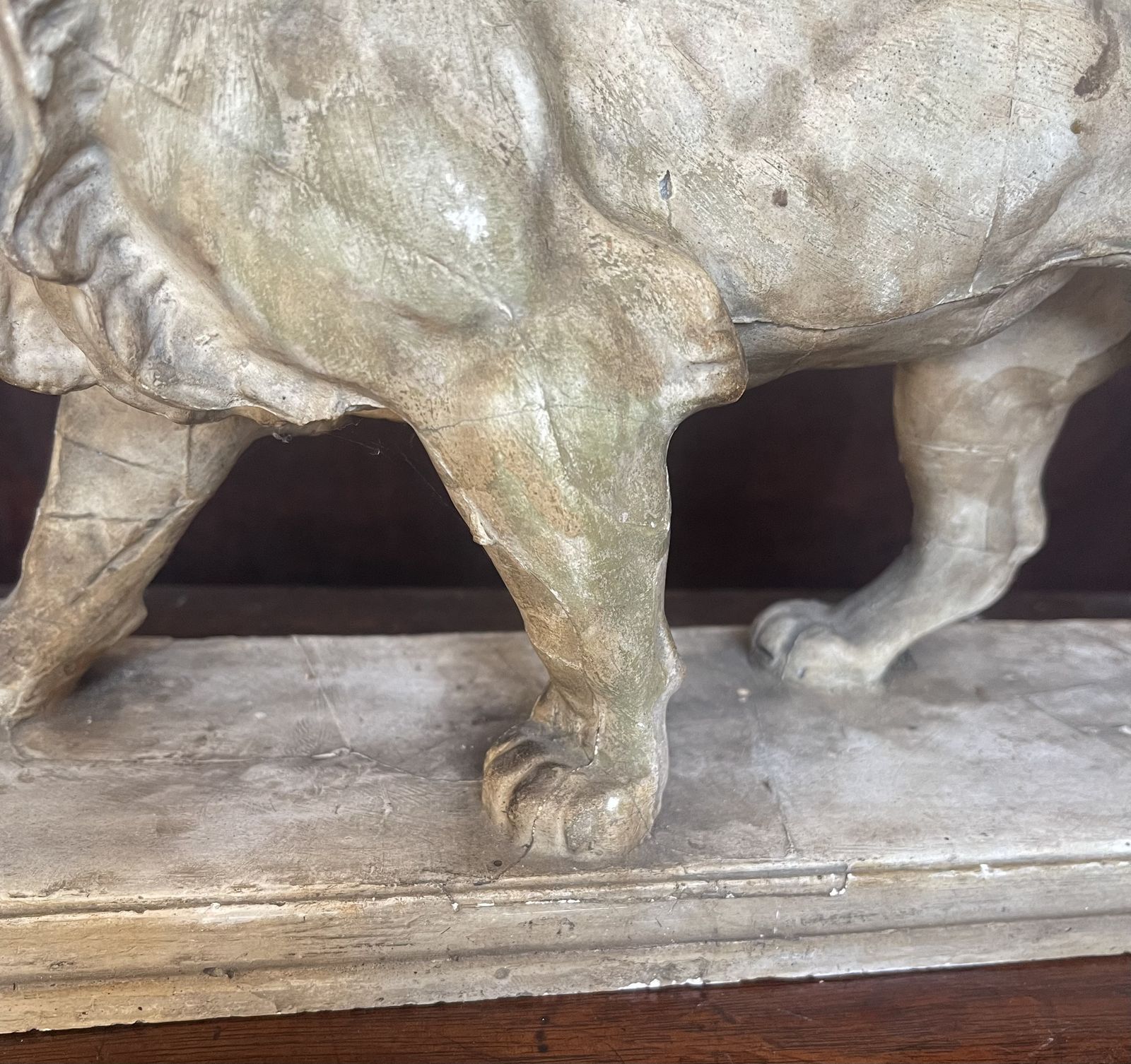!9th Century Plaster Cast Of The Walking Lion By Antoine Louis Barye photo for sale