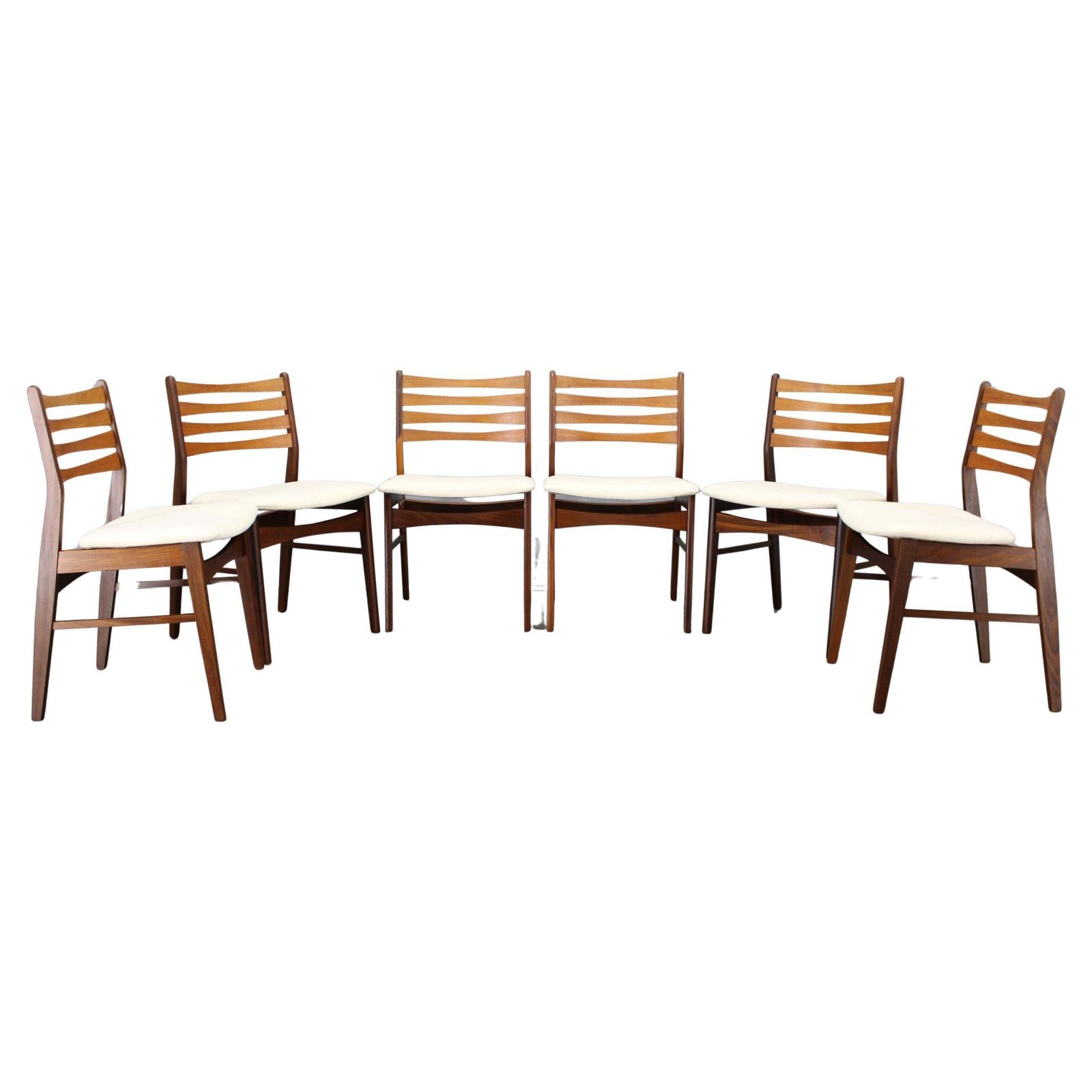 Set Of Six Danish Mid Century Teak Dining Chairs, Denmark, 1960s