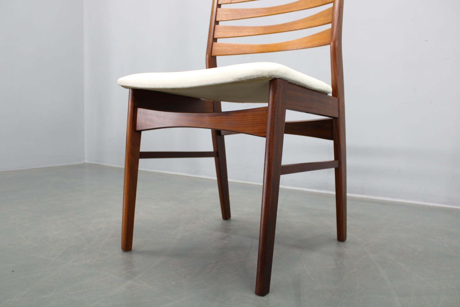 Furniture Set Of Six Danish Mid Century Teak Dining Chairs, Denmark, 1960s photo