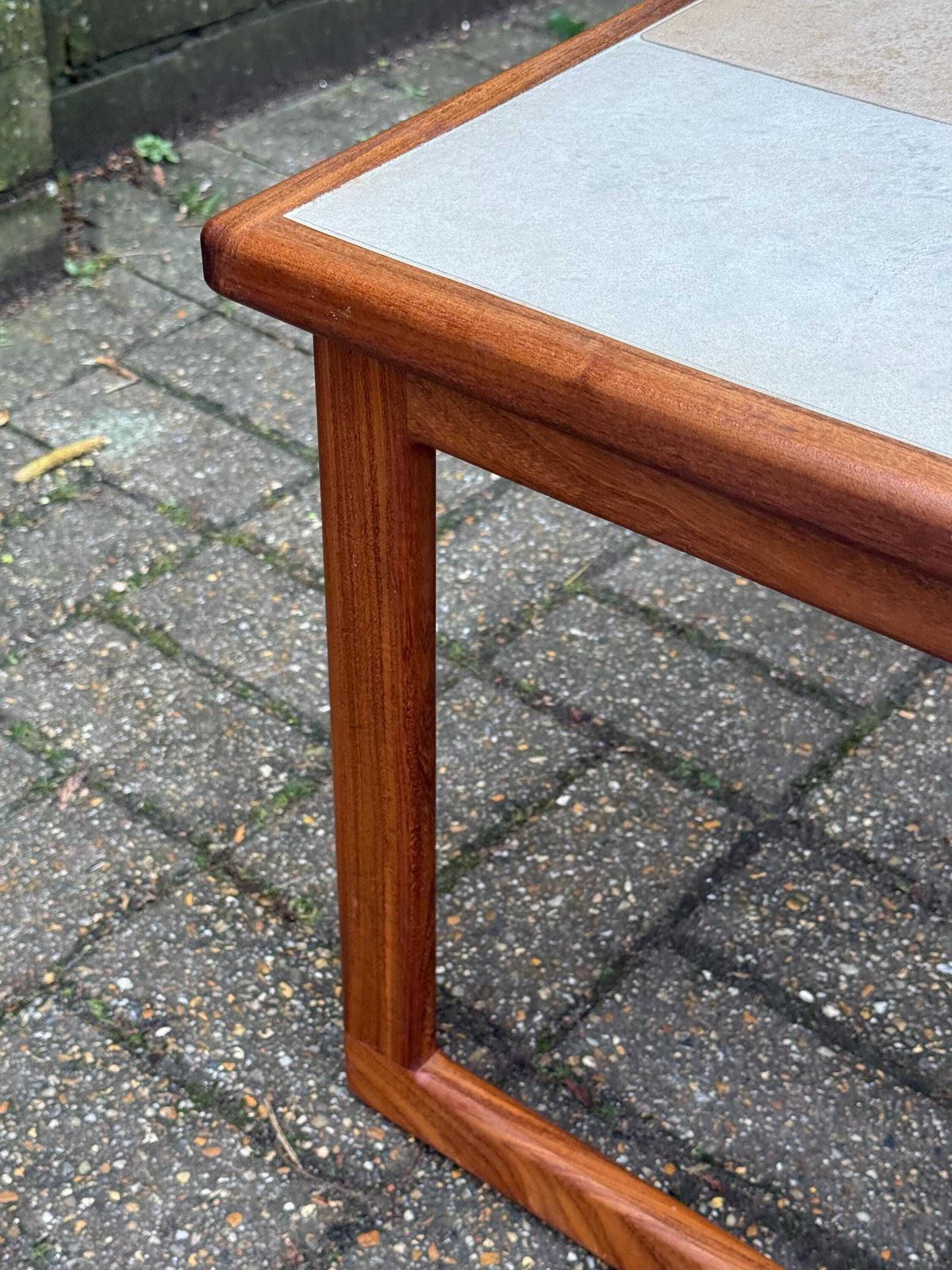 Furniture Mid Century Teak Tile Top, G Plan Style Side Table, Scandinavian Style Vintage Occasional Table photo