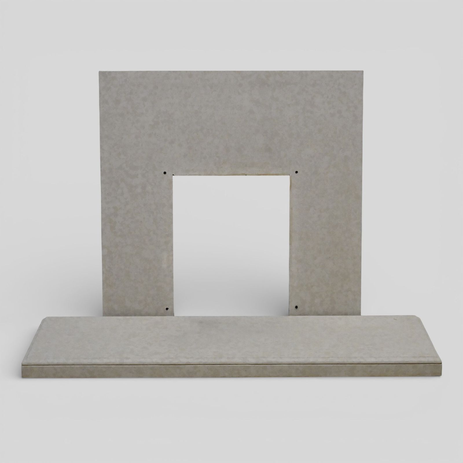 Marble Hearth And Fire Surround Fireplace White Beige Marble 2 Piece