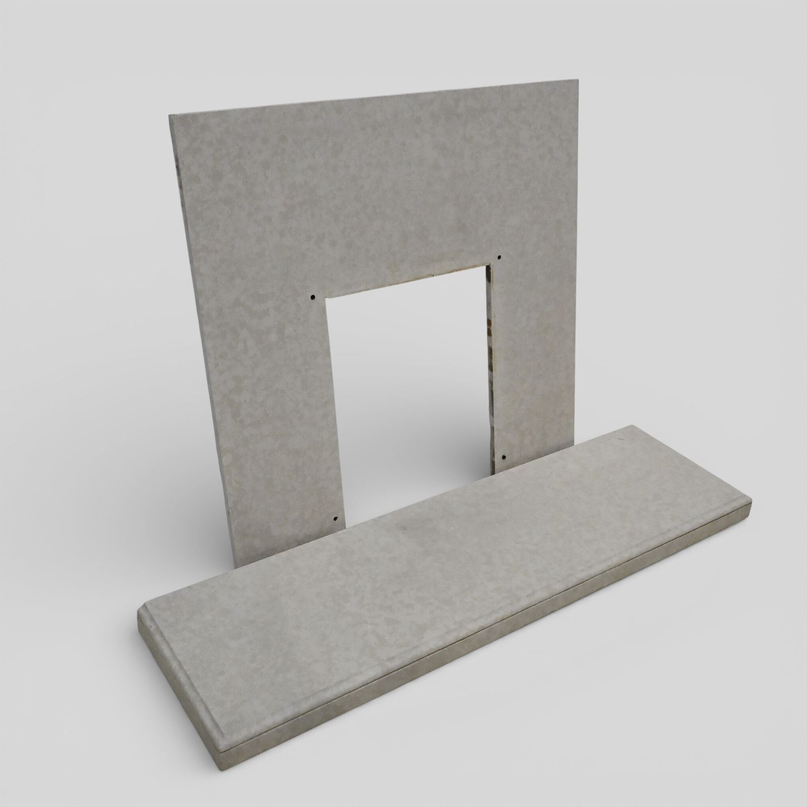 Marble Hearth And Fire Surround Fireplace White Beige Marble 2 Piece photo for sale