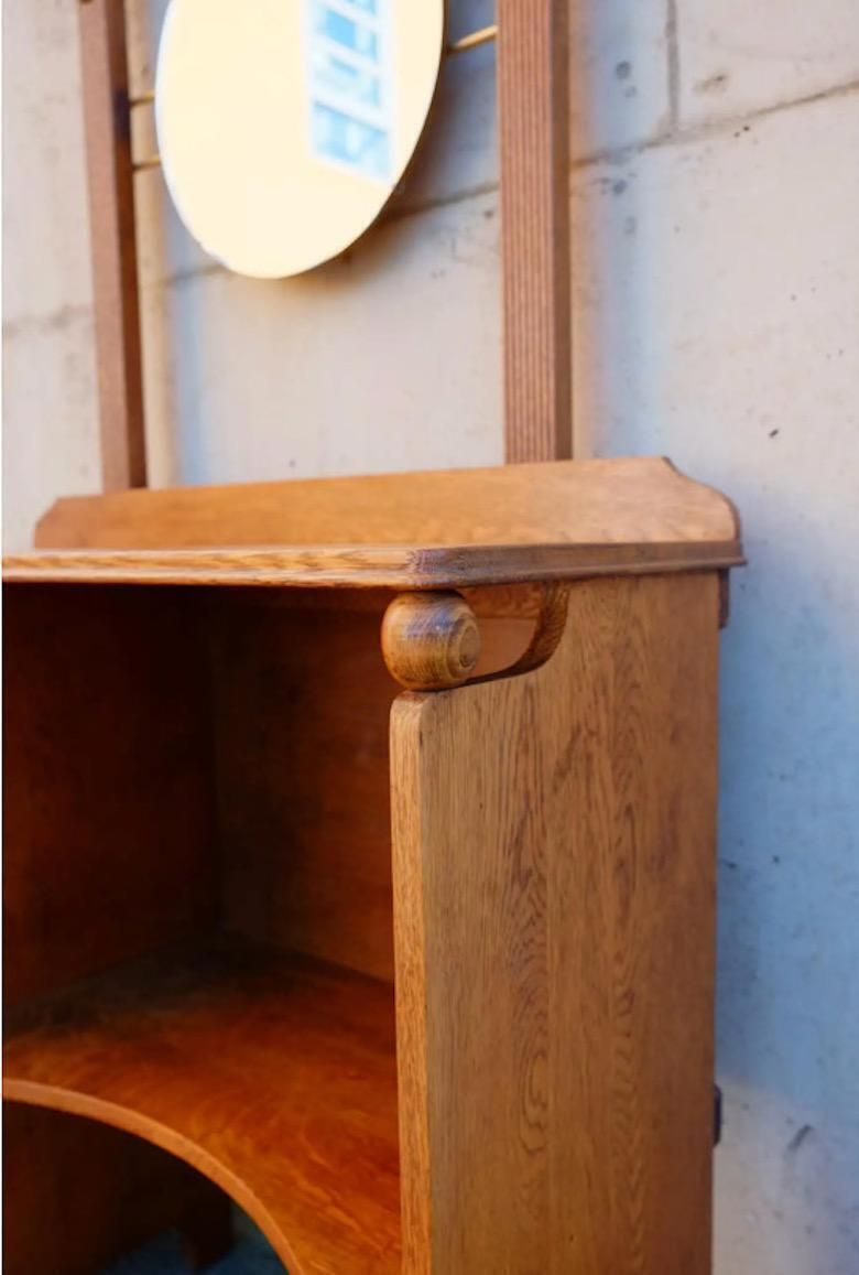 Compact English Arts & Crafts 1920s Oak Dressing Table / Vanity photo 450.0