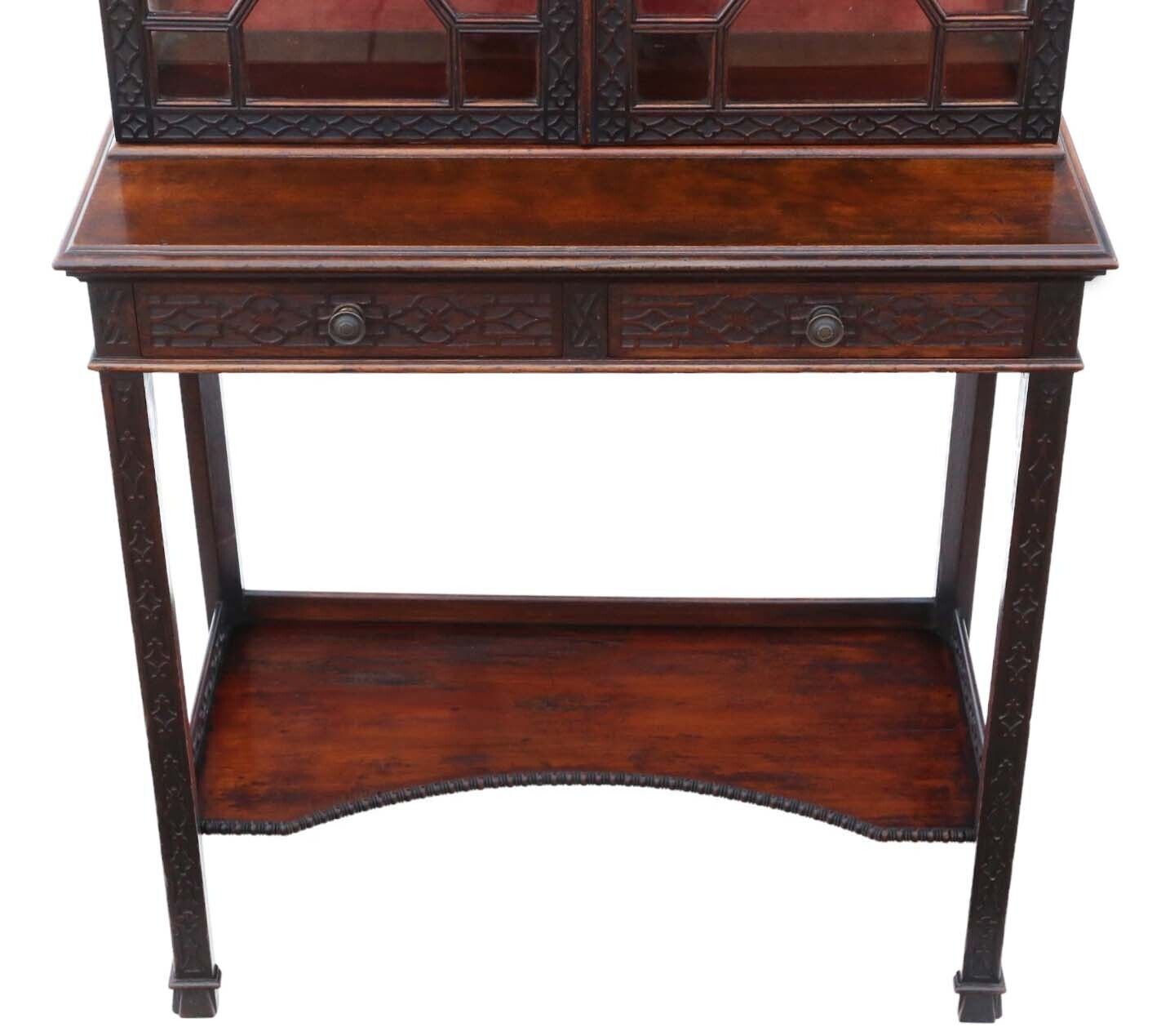 Antique 19th Century Mahogany Pier Display Cabinet By Edwards & Roberts – Fine Quality photo vinterior