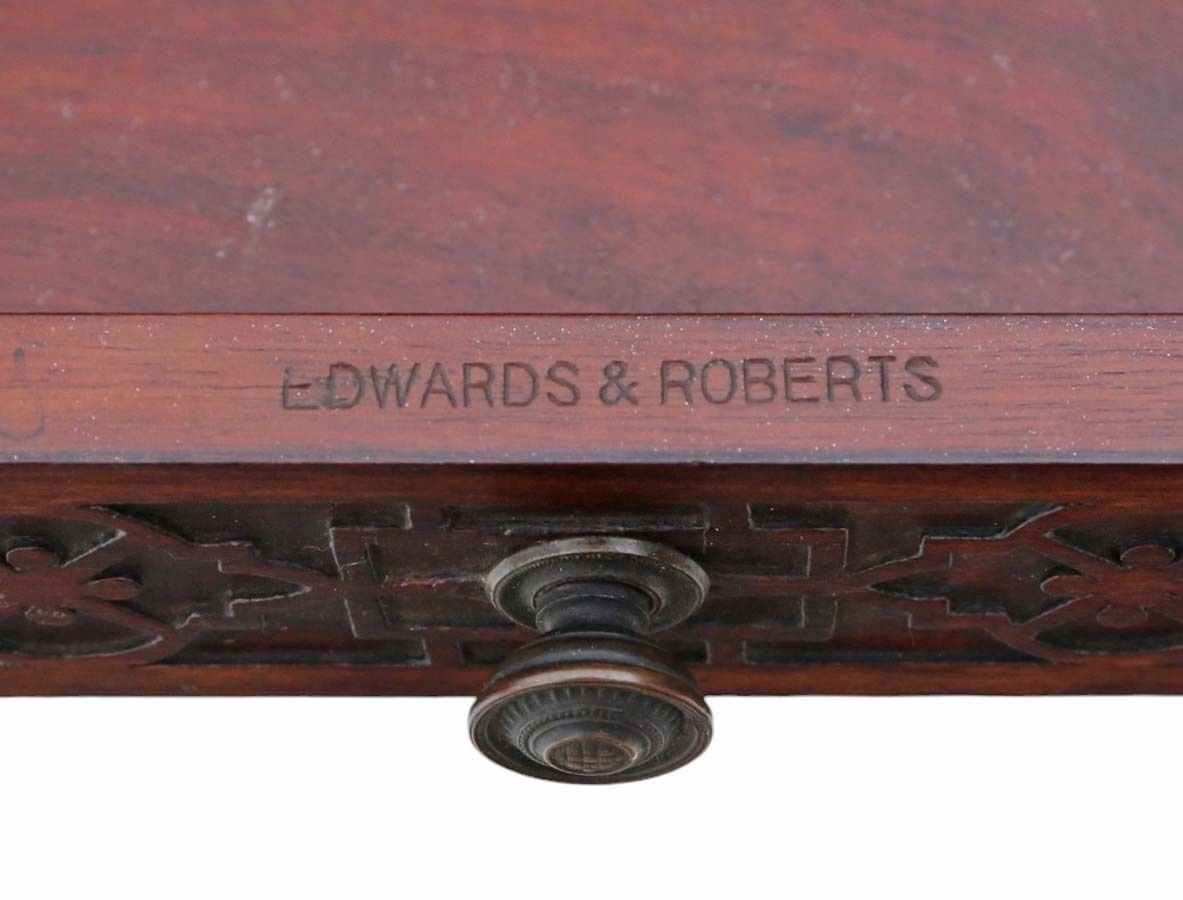 Antique 19th Century Mahogany Pier Display Cabinet By Edwards & Roberts – Fine Quality photo buy