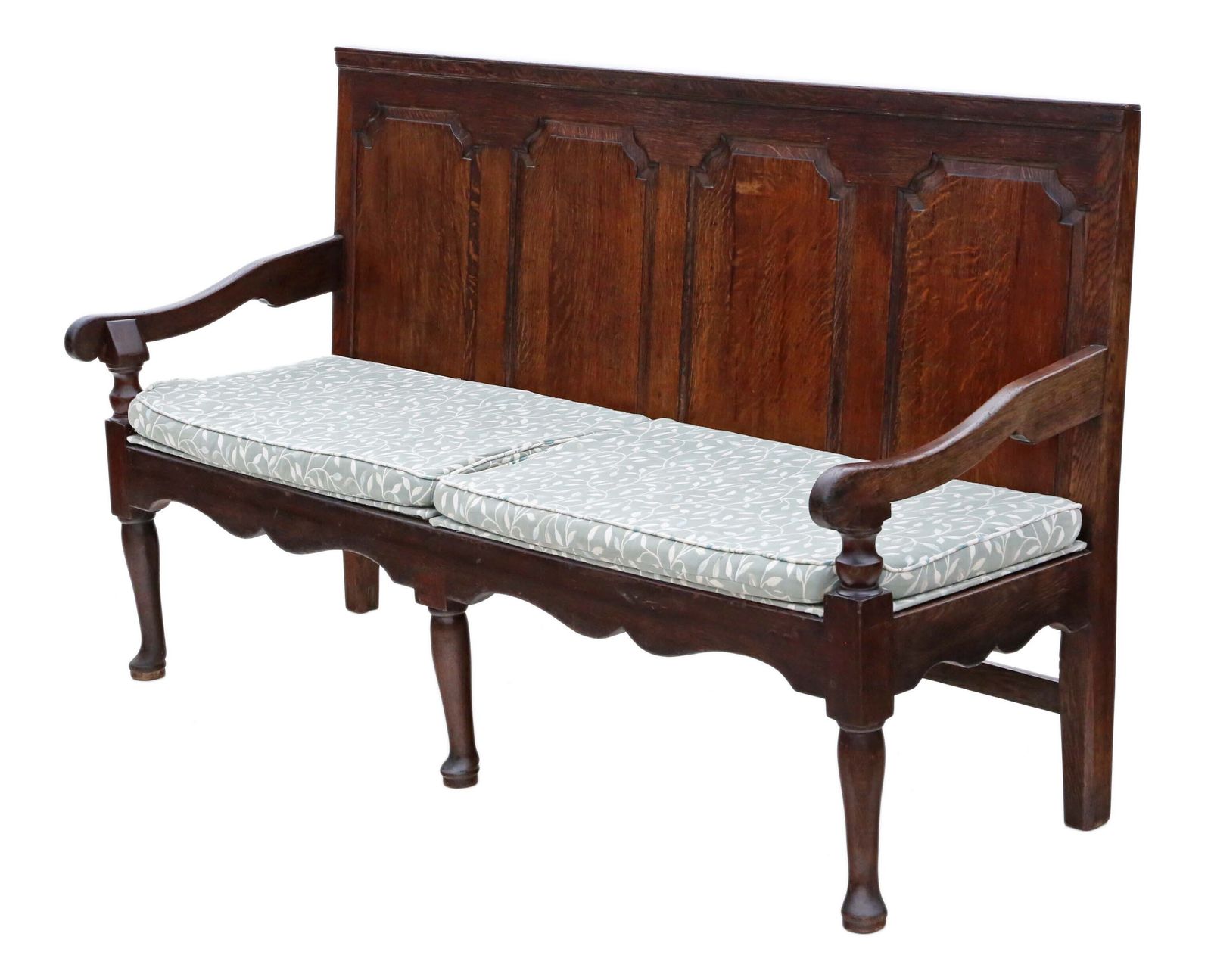 Antique C.1790 Georgian Oak Settle Bench Seat – Elegant 18th Century Furniture photo 2495.0
