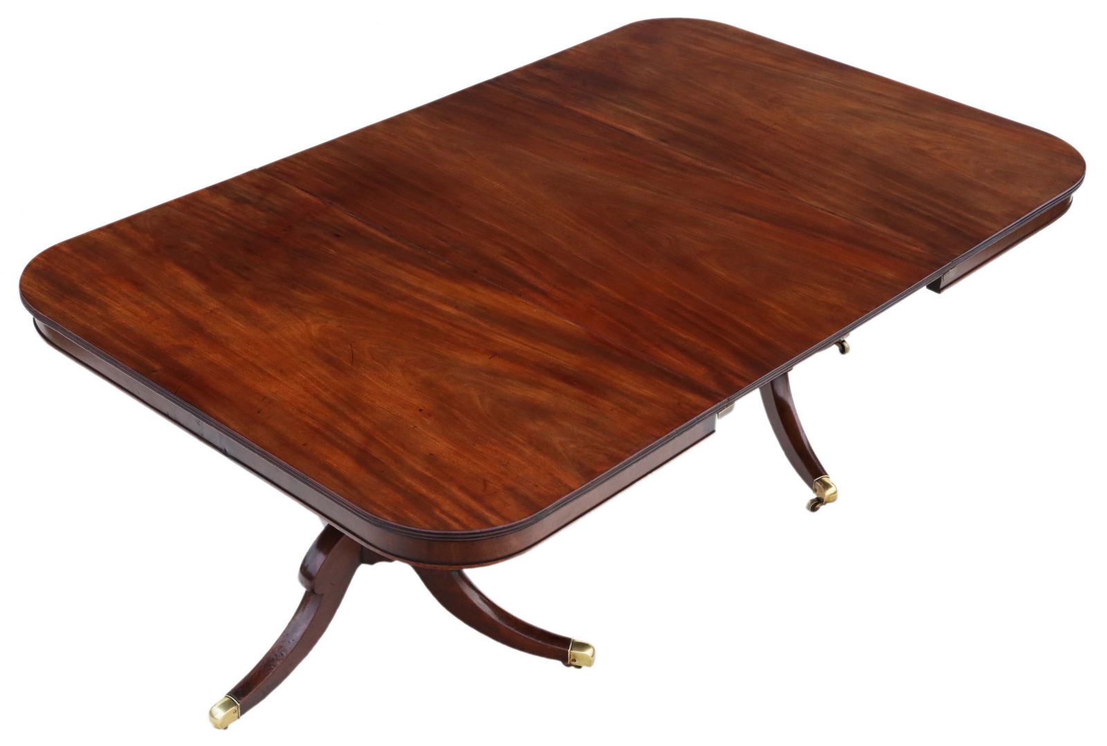 Antique Early 19th Century Large Fine Quality Mahogany Extending Twin Pedestal Dining Table photo furniture
