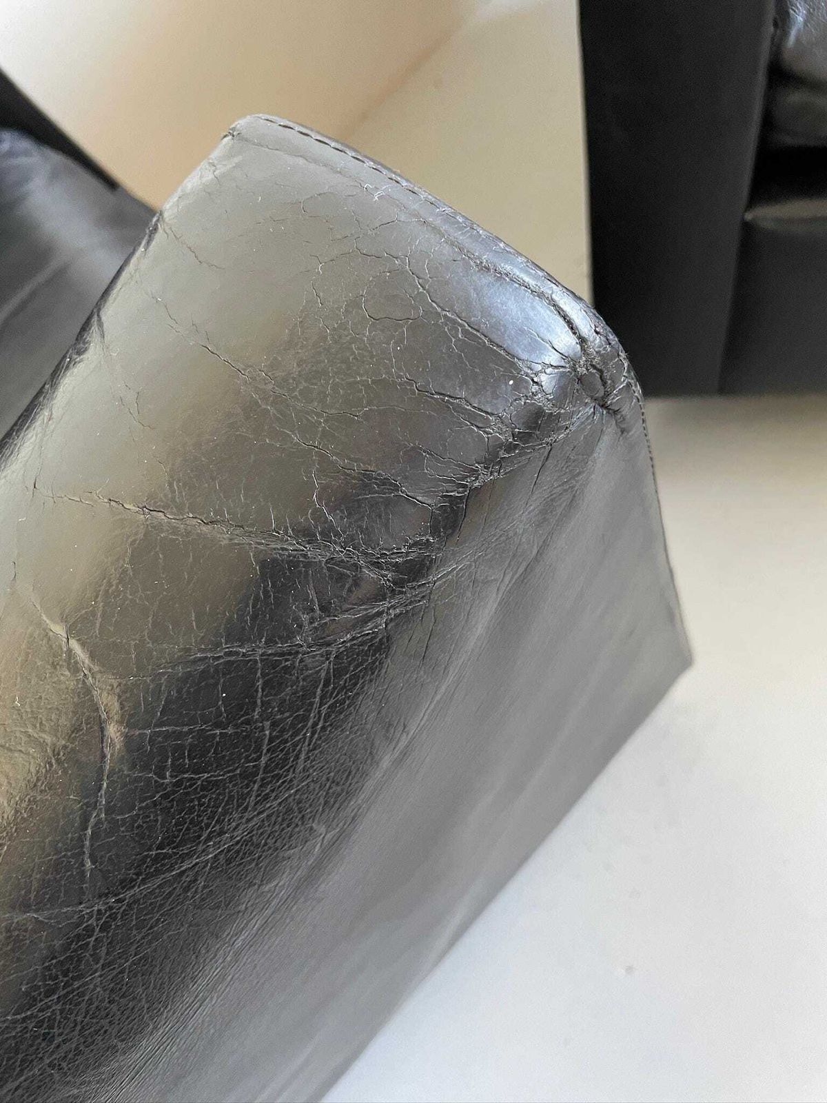 Pair Of Philippe Starck ‘Niggelman’ Black Leather And Aluminium 80s Postmodern Armchairs photo 3500.0
