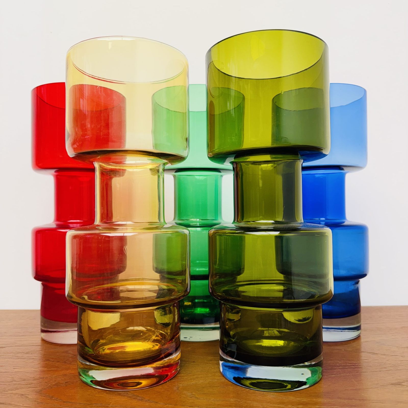 Finnish Art Glass Set By Tamara Aladin For Riihimäen Lasi Oy photo Home Decor