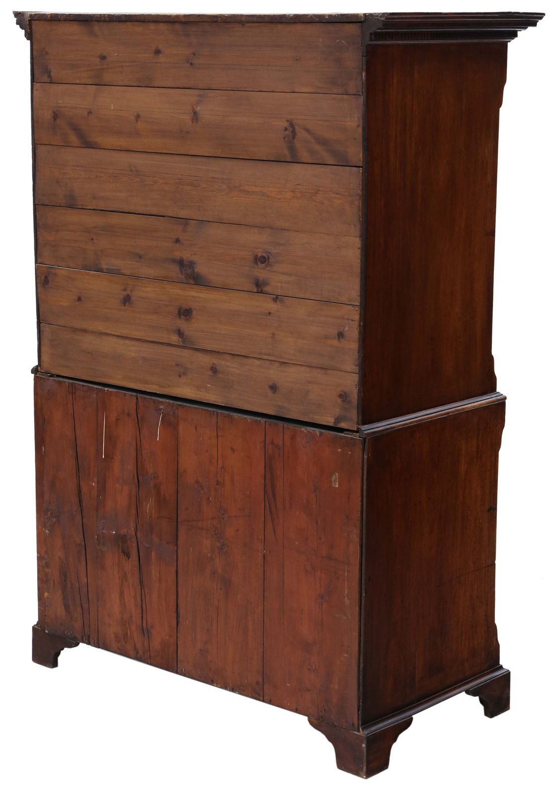 Antique 18th Century Mahogany Tallboy – Chest On Chest Of Drawers, Fine Quality photo vintage