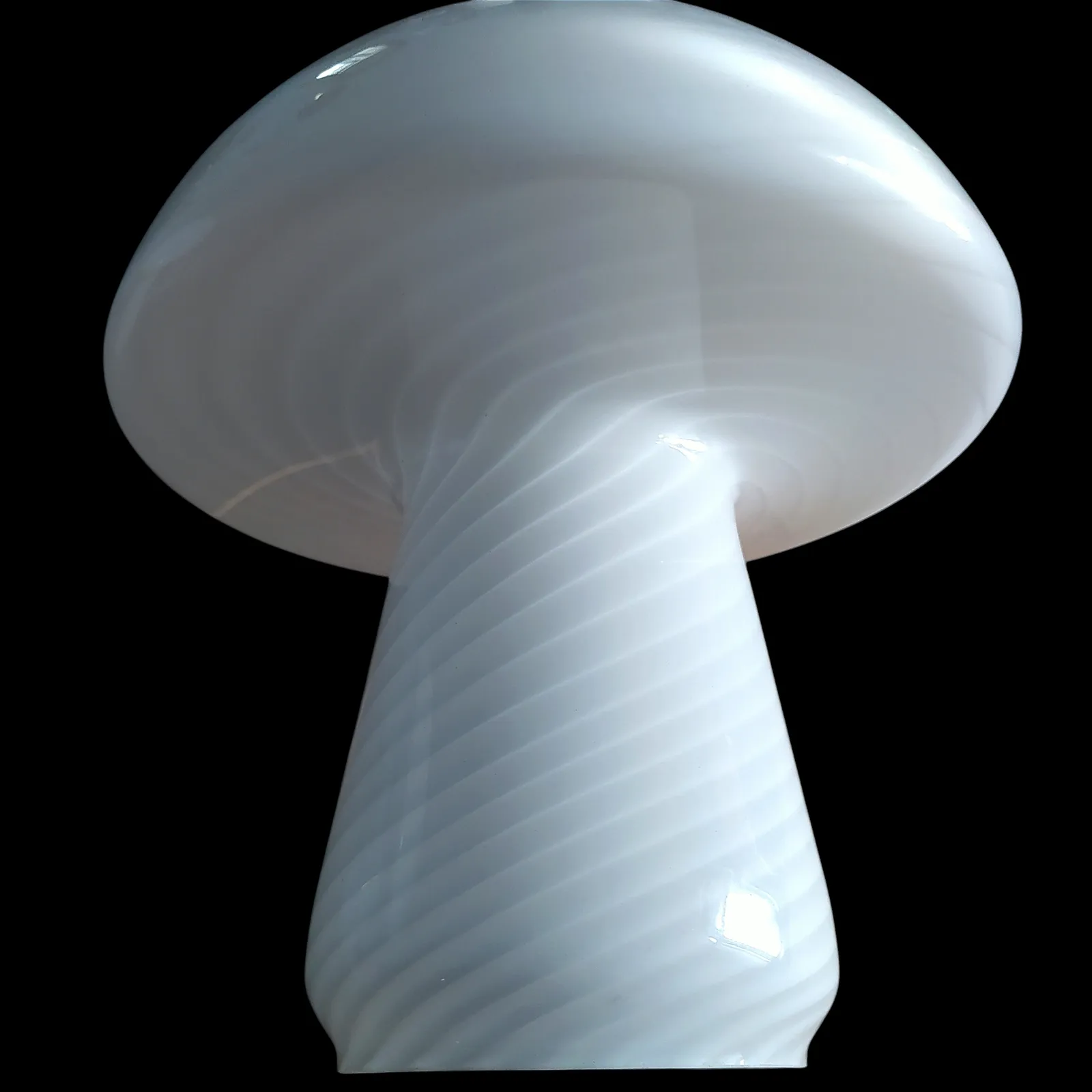 Mid Century Murano Blown Glass Mushroom Lamps.Pair photo for sale