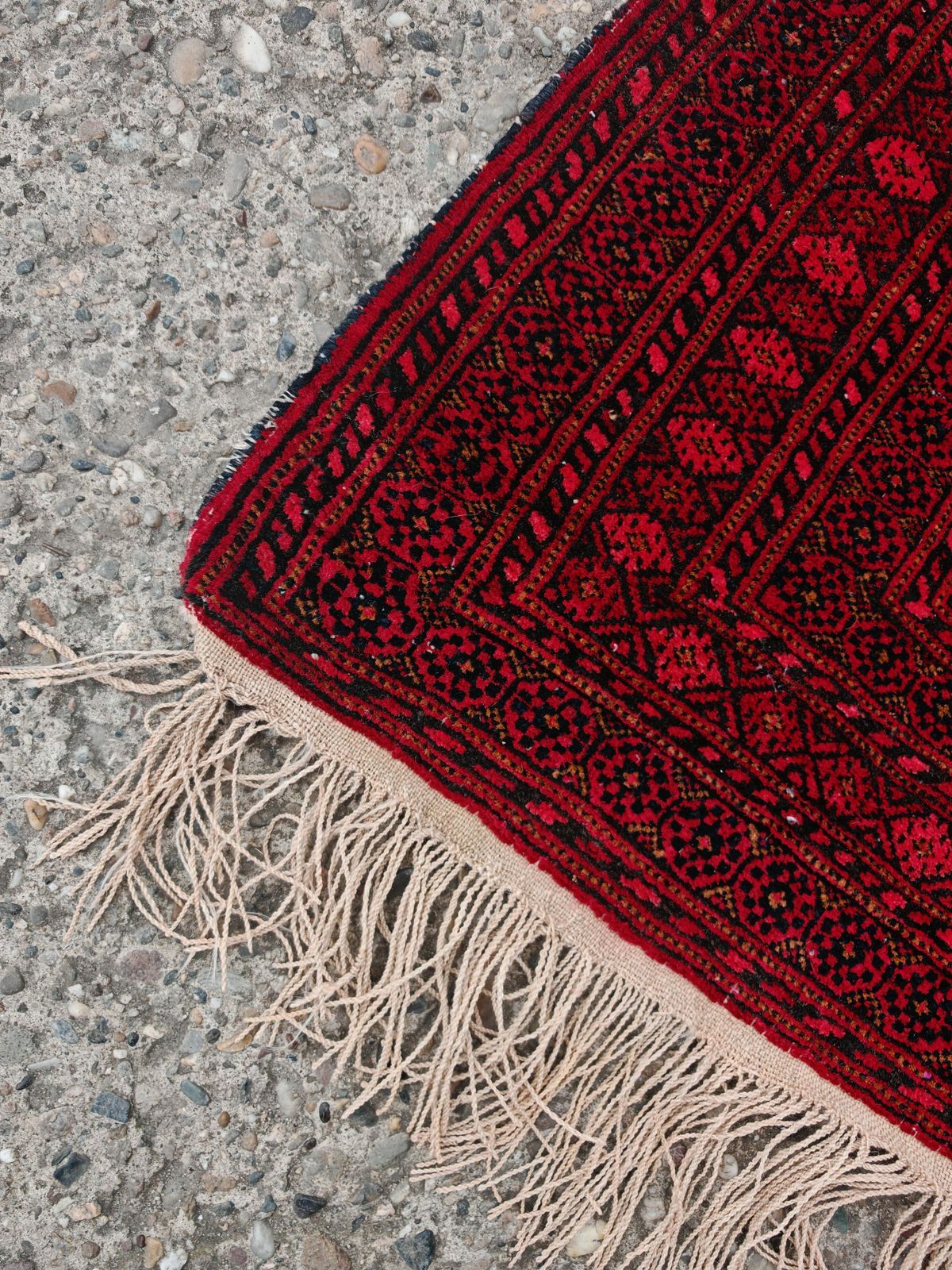 Vintage Hand Knotted Baluch Rug, Natural Dyed Wool, Afghanistan 1960s photo 1200.0