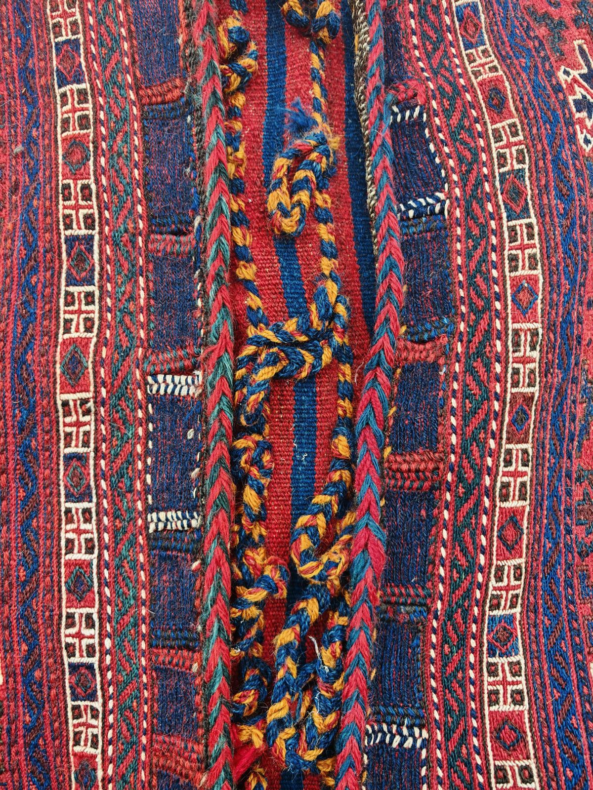 1300.0 Antique Bakhtiari Saddle Bag For Camel In Natural Dyed Wool, West Asia 1920s photo