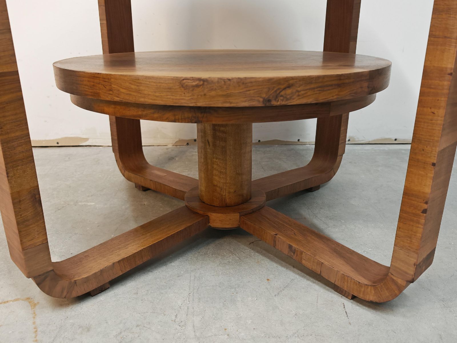 Art Deco 2 Tier Occasional Table In Walnut, France 1930s photo vinterior