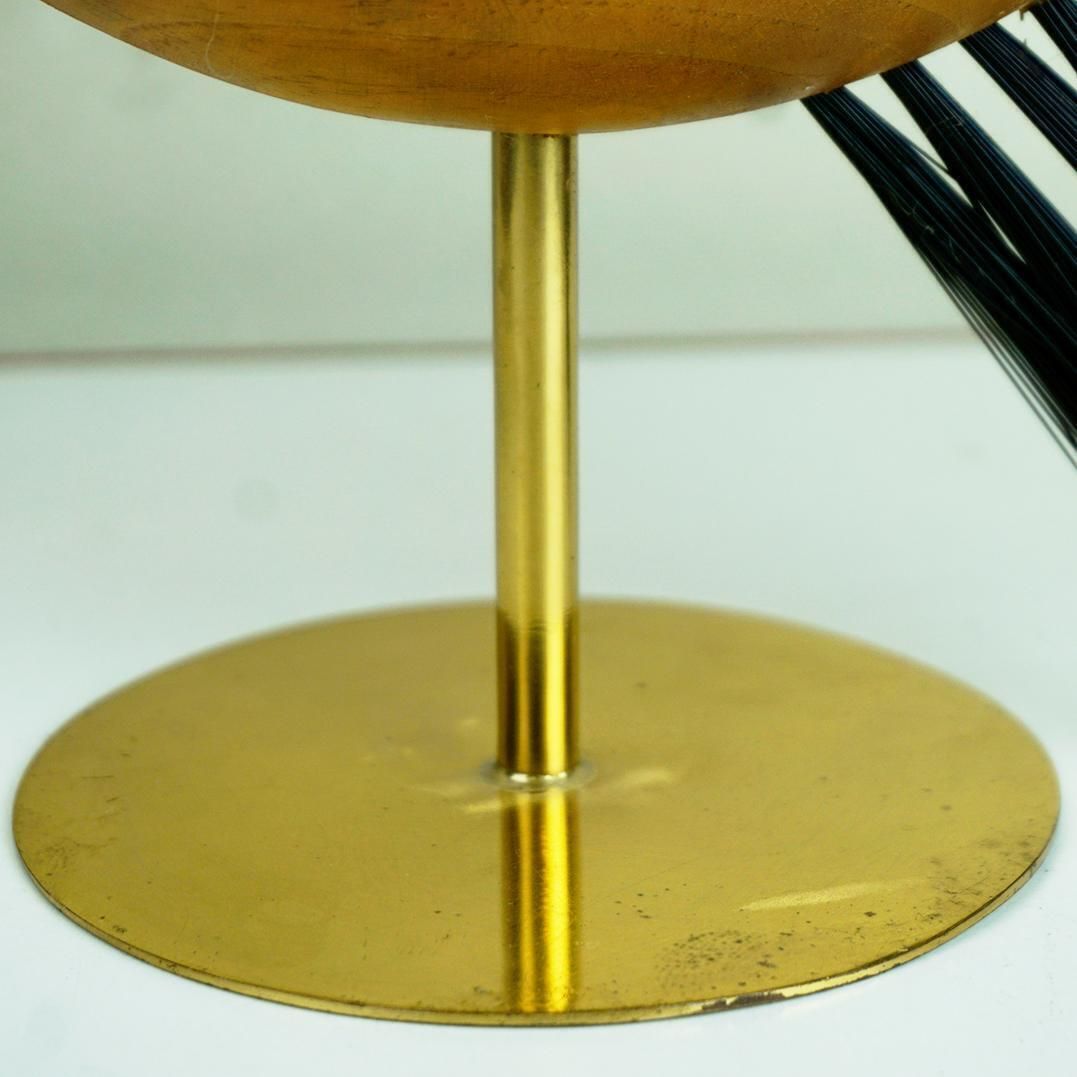 photo for sale Austrian Midcentury Walnut And Brass Fish Shaped Money Box By Carl Auböck