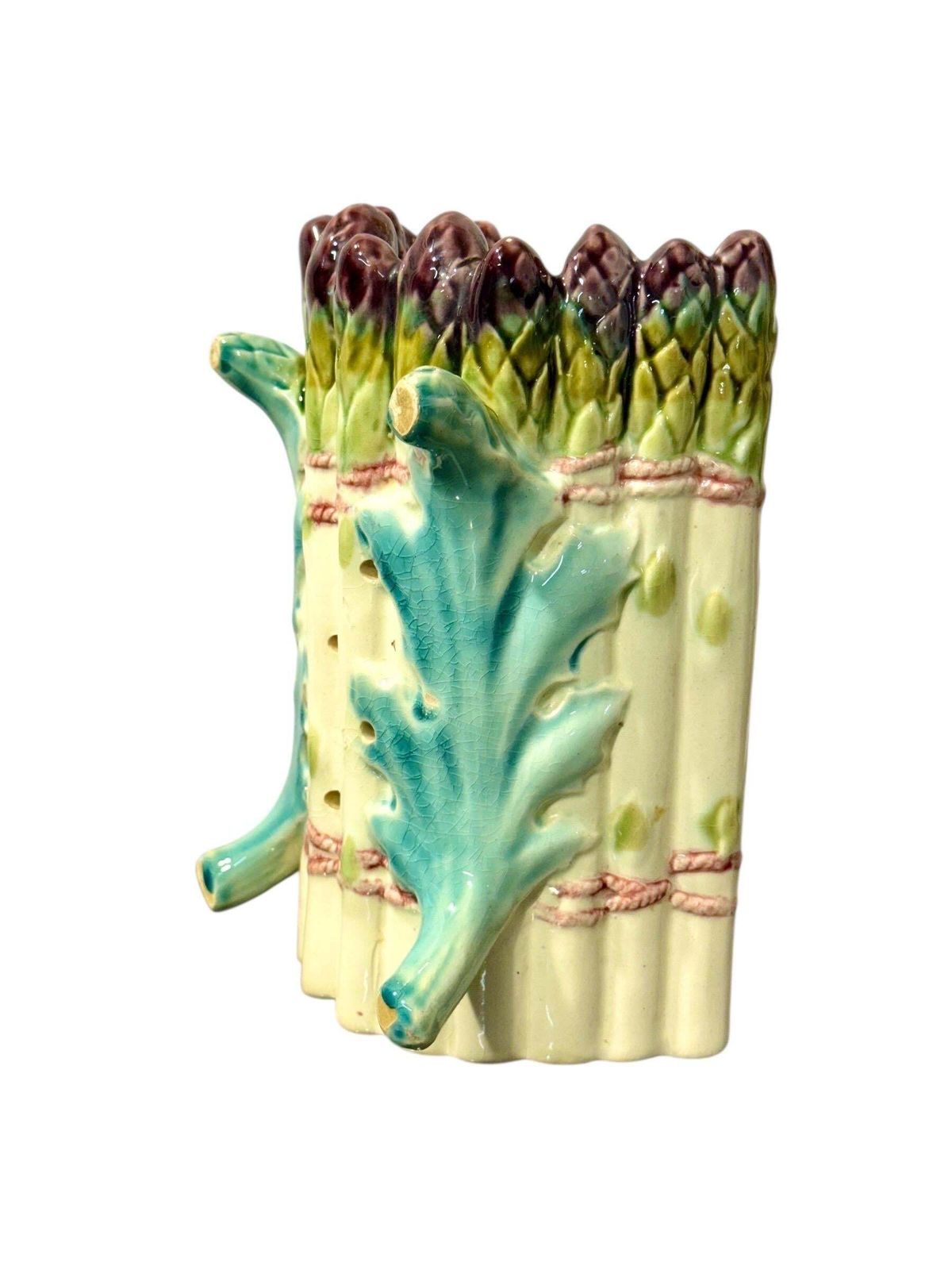 Longchamp Majolica Asparagus Server With Drip Plate, Late 19th Century photo furniture