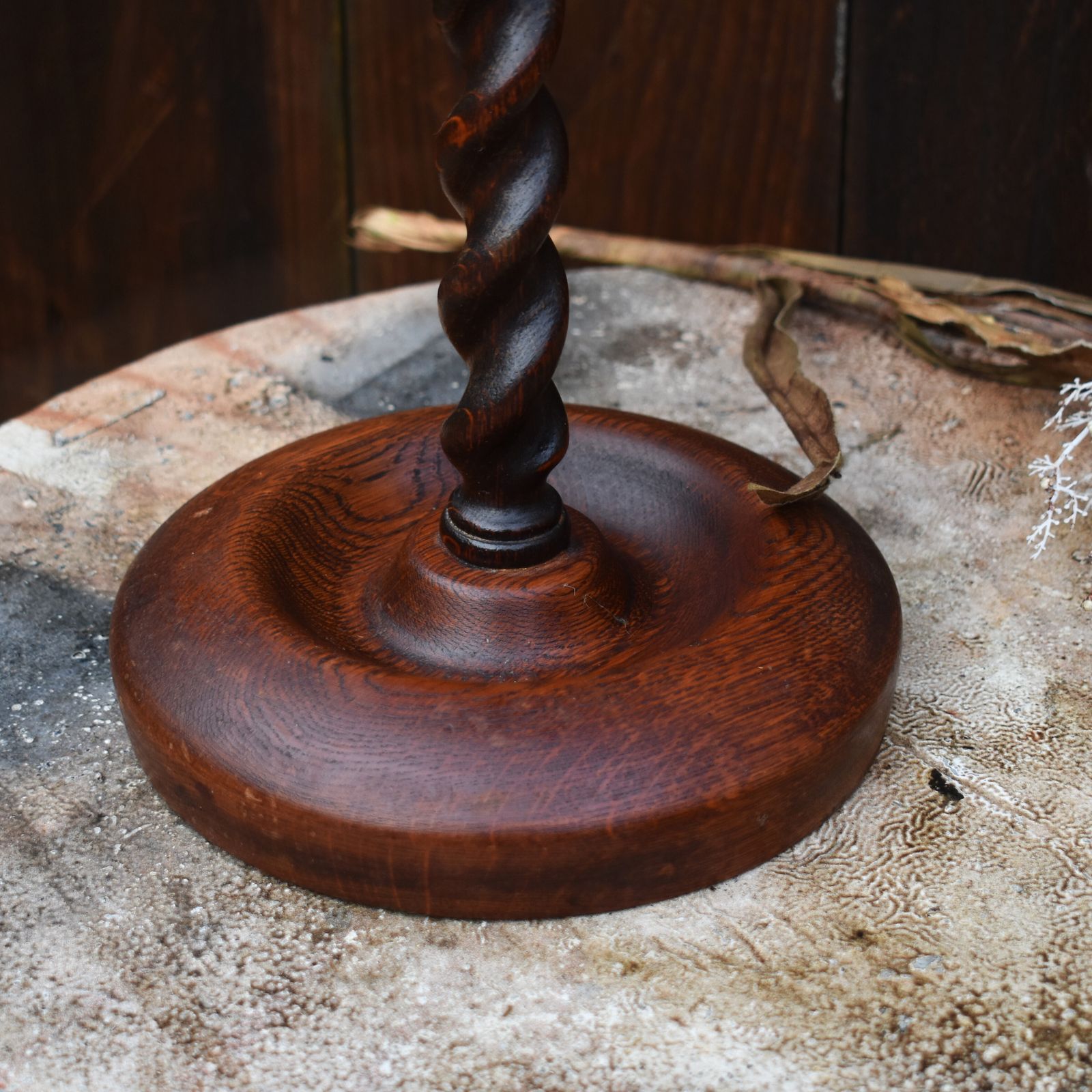 Antique Milliners Hat Mould Block Haberdashery Barley Twist Wig Stand photo for sale