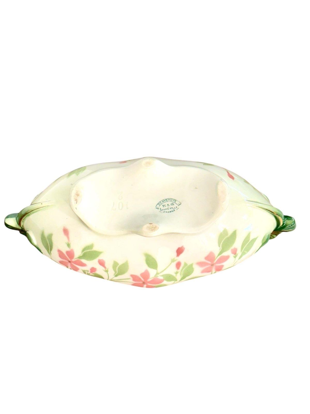 Floral Ceramic Garniture “Pervenche” By K&G In Luneville photo buy