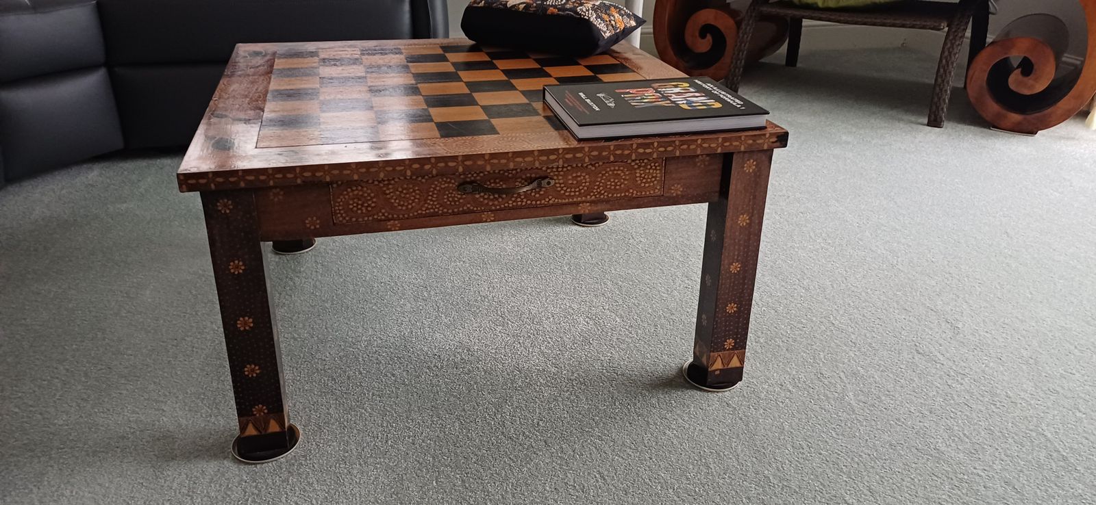 Chess Board Coffee Table From Indonesia photo for sale