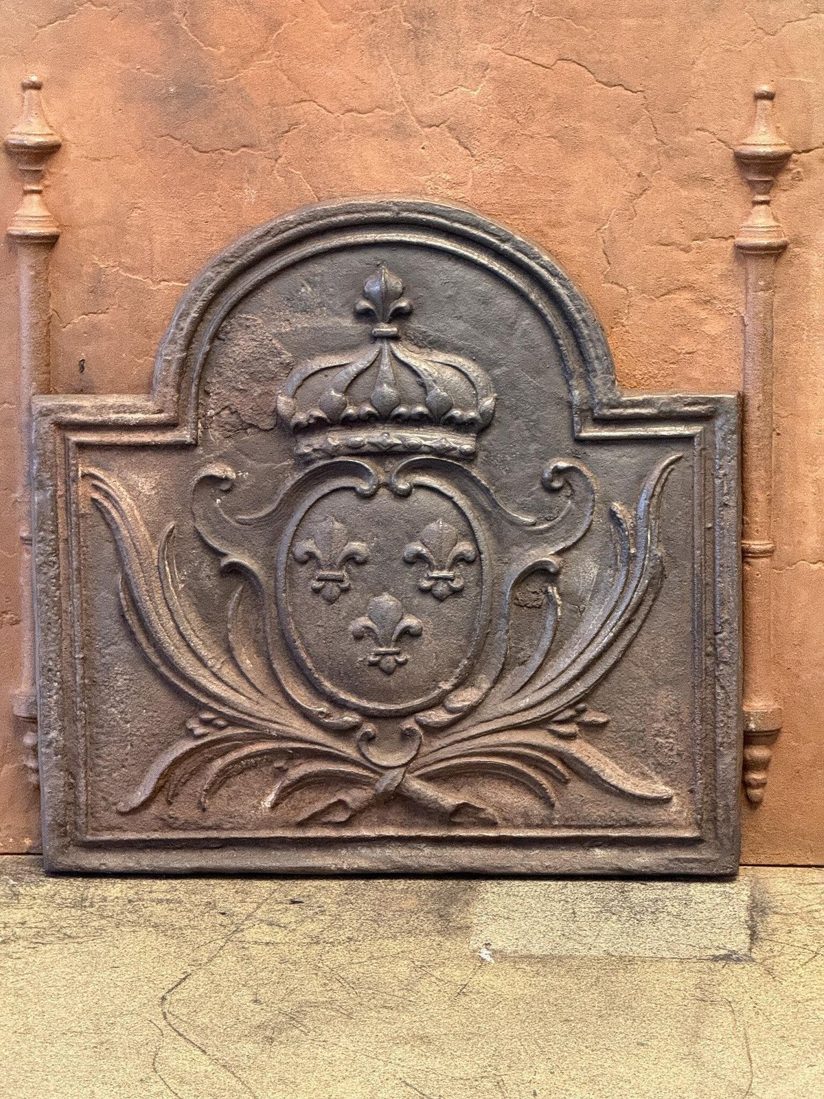 20th Century French 'Arms Of France' Fireback / Backsplash In Louis XV Style photo Art