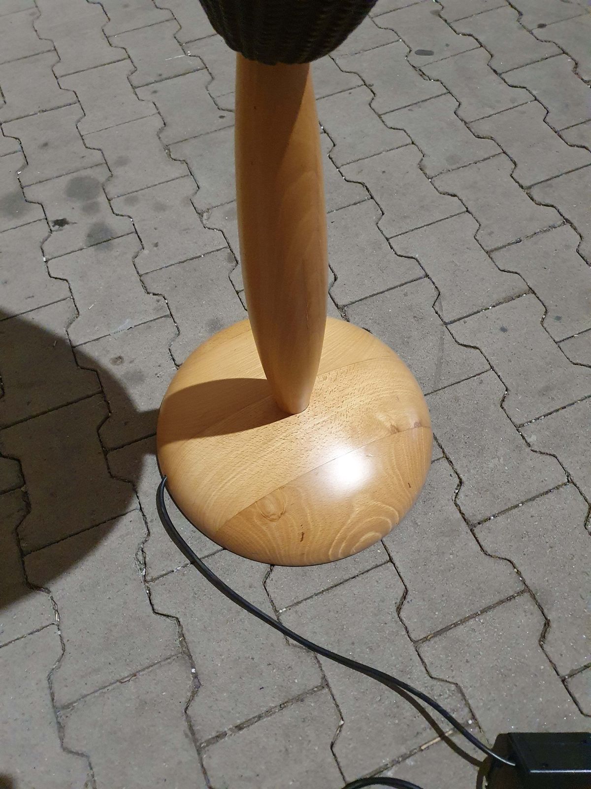 Marco Agnoli For Pierantonio Bonacina / Flûte / 2 X / Xl 180 Cm Wicker Floor Lamps From 1991 photo vintage