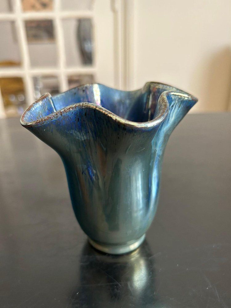 Flamed Stoneware Vases By Rambervillers, 1950s, Set Of 2 photo for sale
