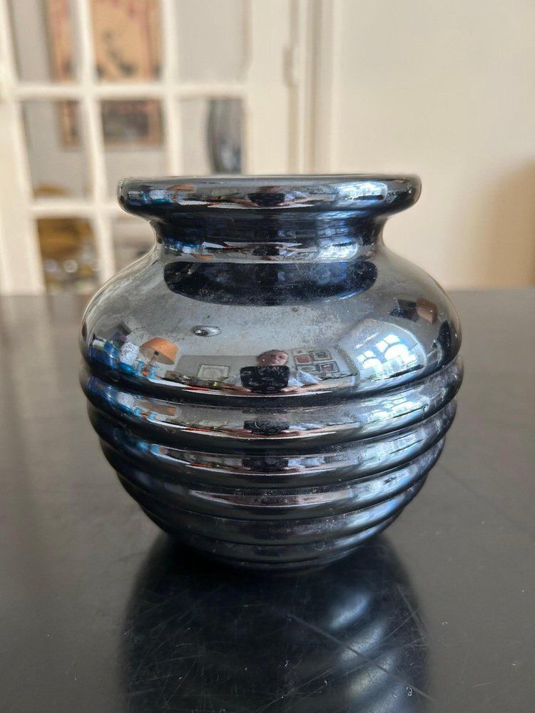 Flamed Stoneware Vases By Rambervillers, 1950s, Set Of 2 photo vintage
