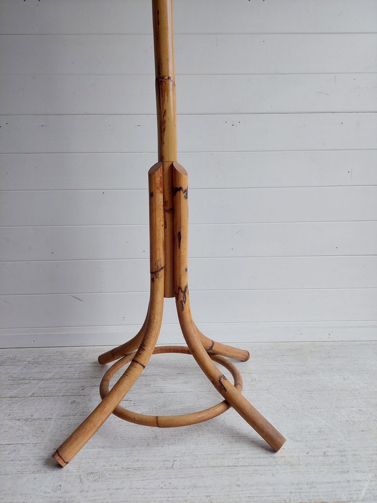 photo for sale Mid Century Bamboo Coat Stand Franco Albini Style Vintage Tree Rack Italy 1960s