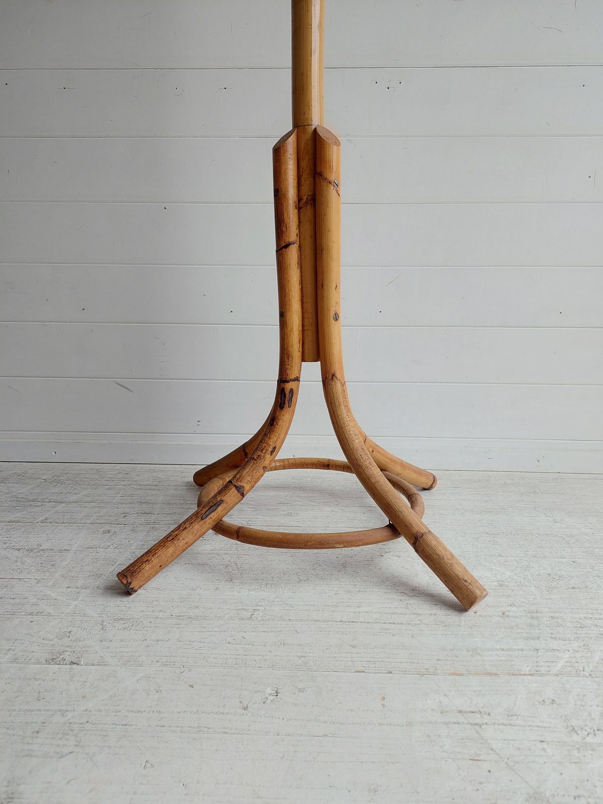 Mid Century Bamboo Coat Stand Franco Albini Style Vintage Tree Rack Italy 1960s photo 325.0