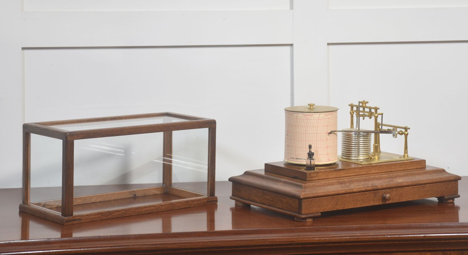Antique Oak Barograph By Short & Mason, England photo buy