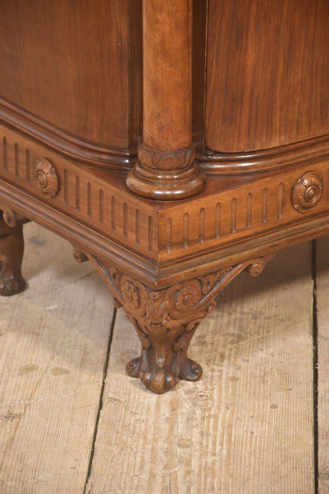 Pair Of Carved Mahogany Bedside Cabinets photo Furniture