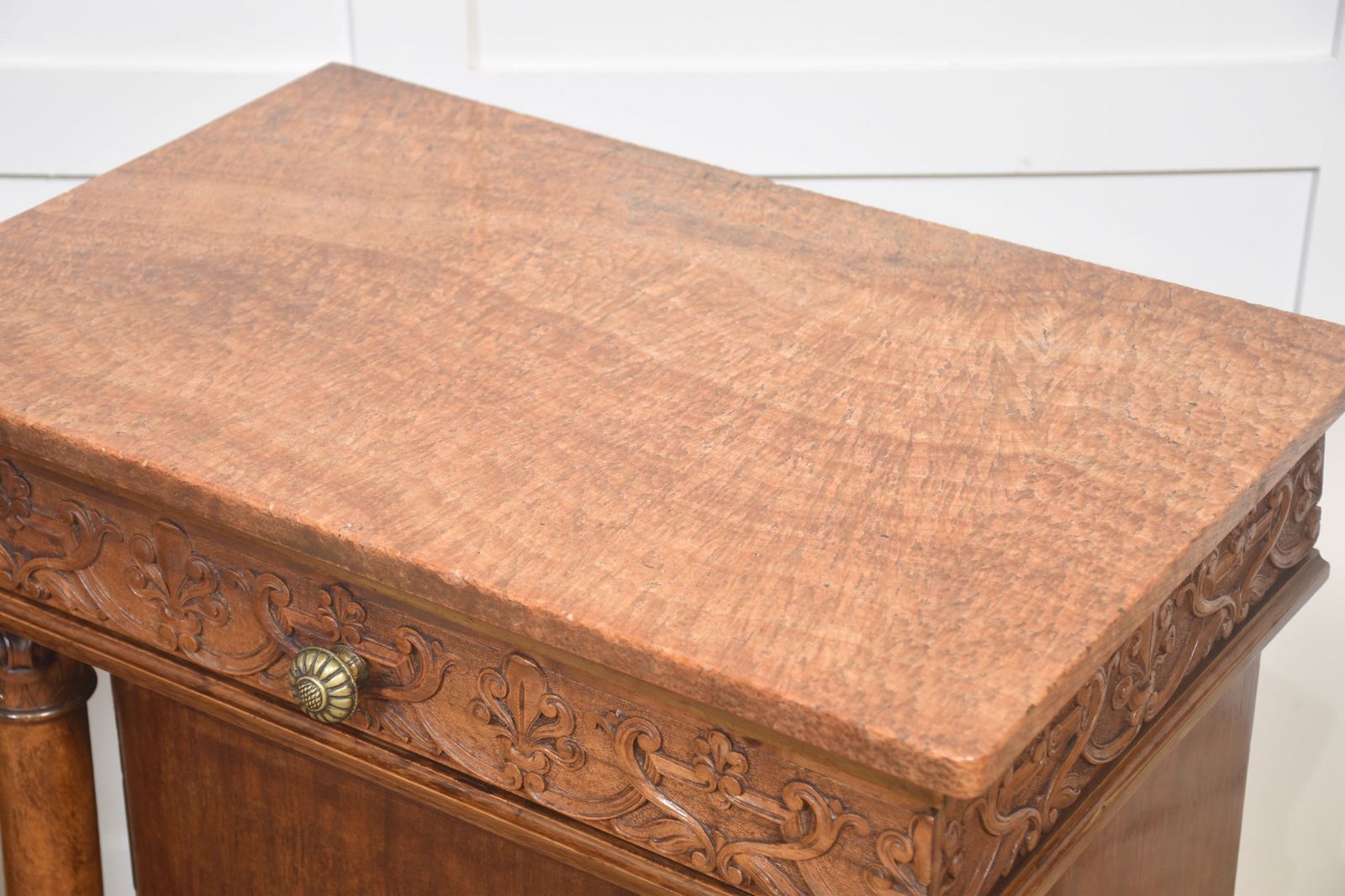 Pair Of Carved Mahogany Bedside Cabinets photo 1794.0