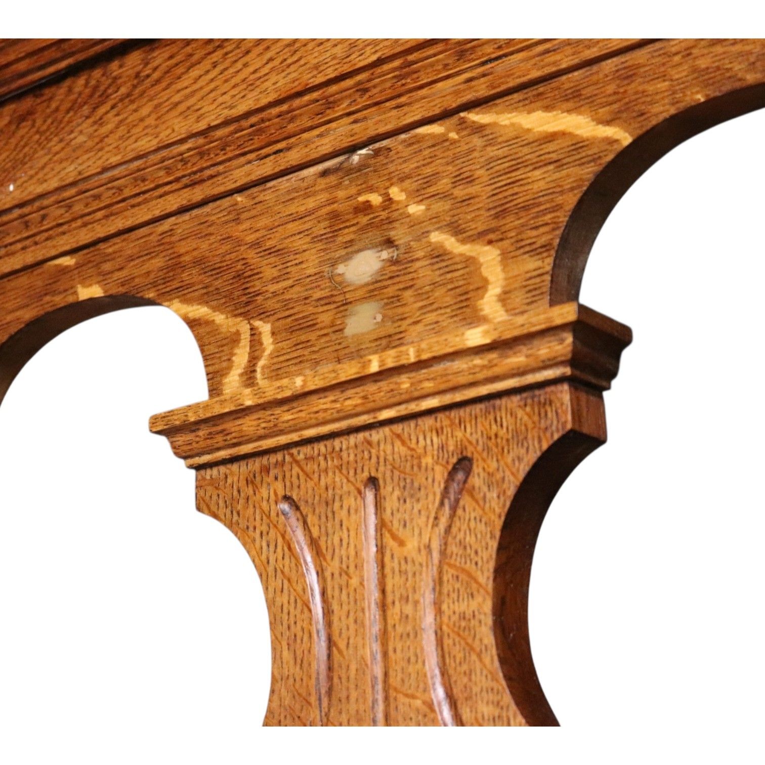 Antique Edwardian Oak Hall Stand Barometer & Mirror Arts & Crafts Style C.1905 photo vintage