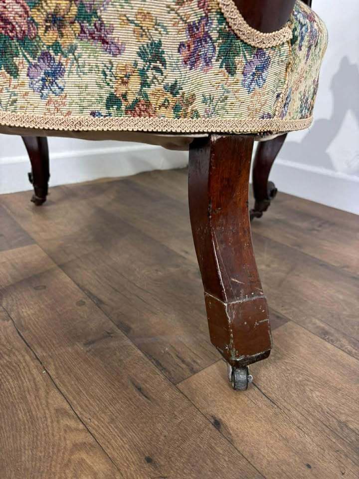 Furniture Victorian Mahogany Nursing Chair photo