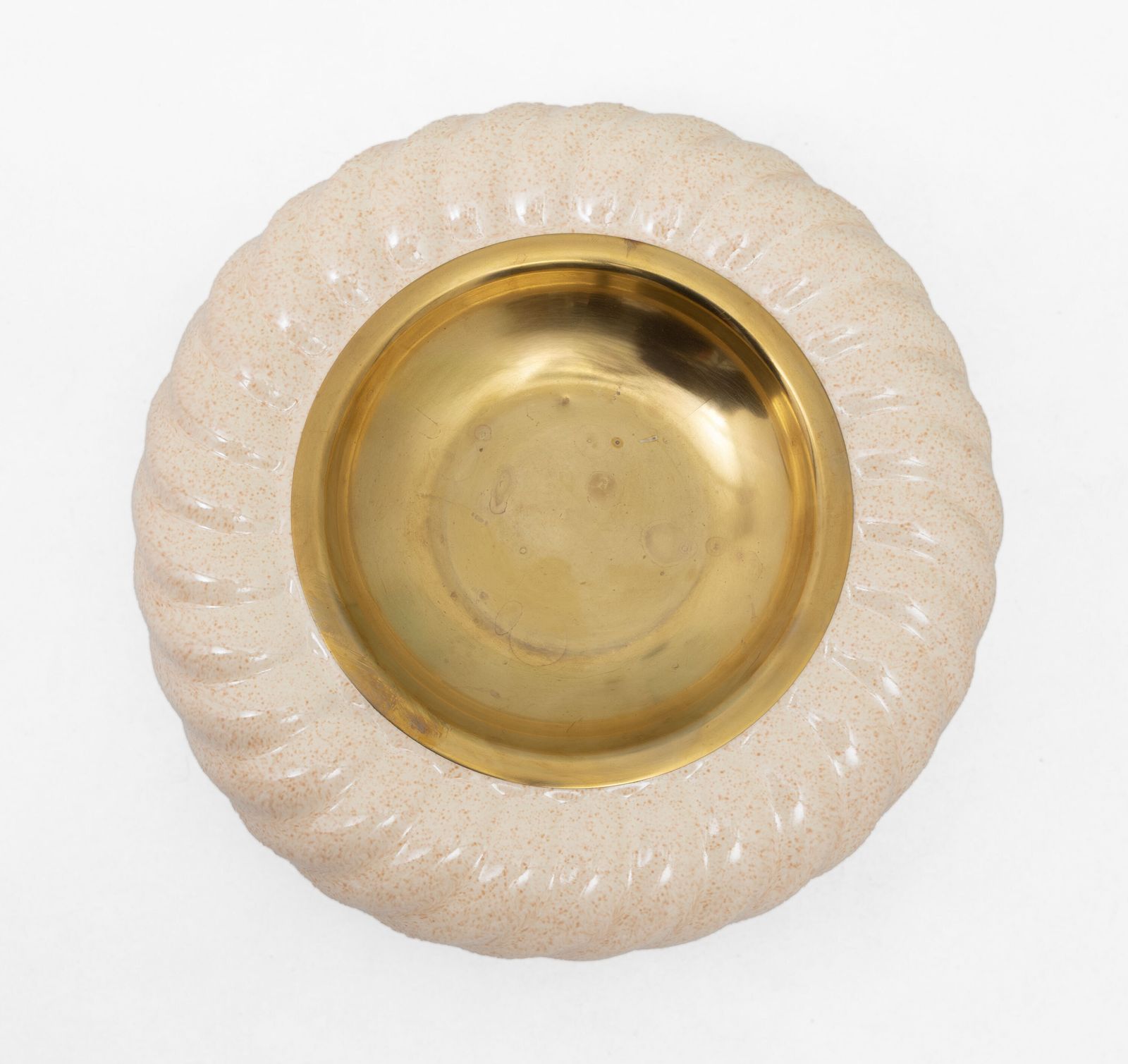 Set Of Lighter And Ashtray In Ceramic Brass By Tommaso Barbi, Italy, 1960s photo furniture