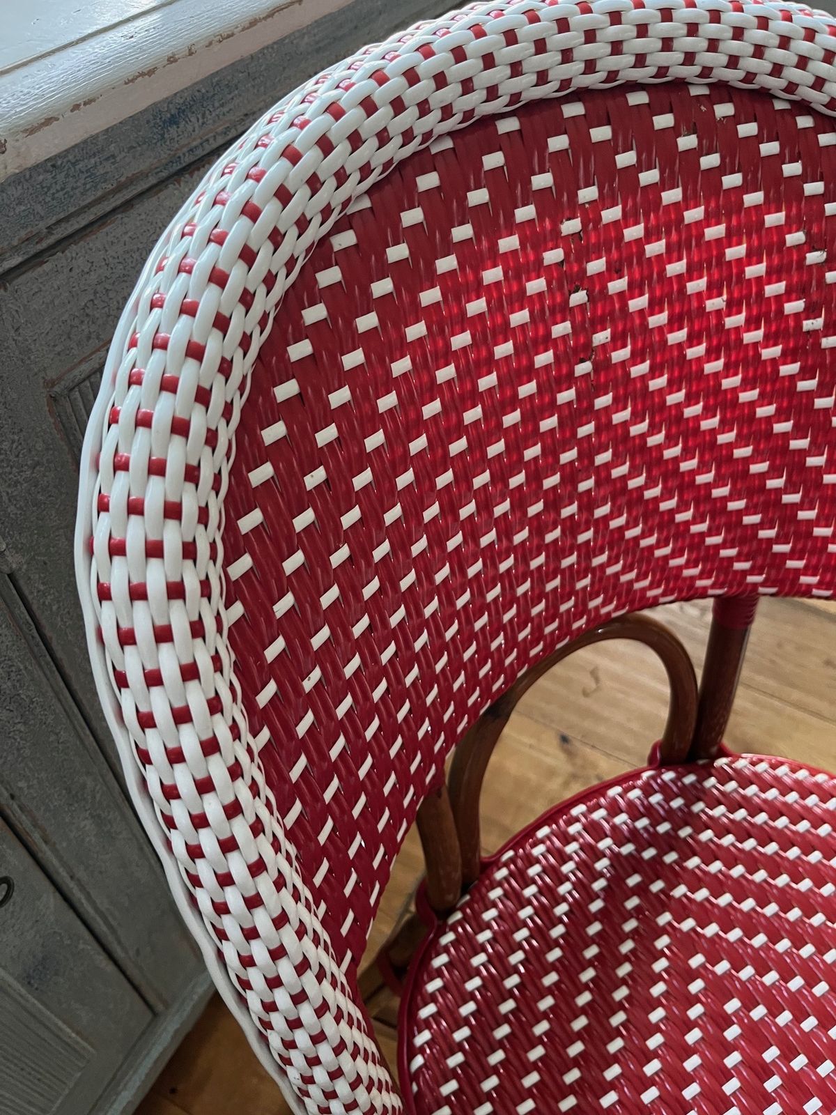 New Old Stock Maison Gatti French Bistro Cafe Outdoor Seating Rattan Chairs   Rare ! X24 Available photo for sale