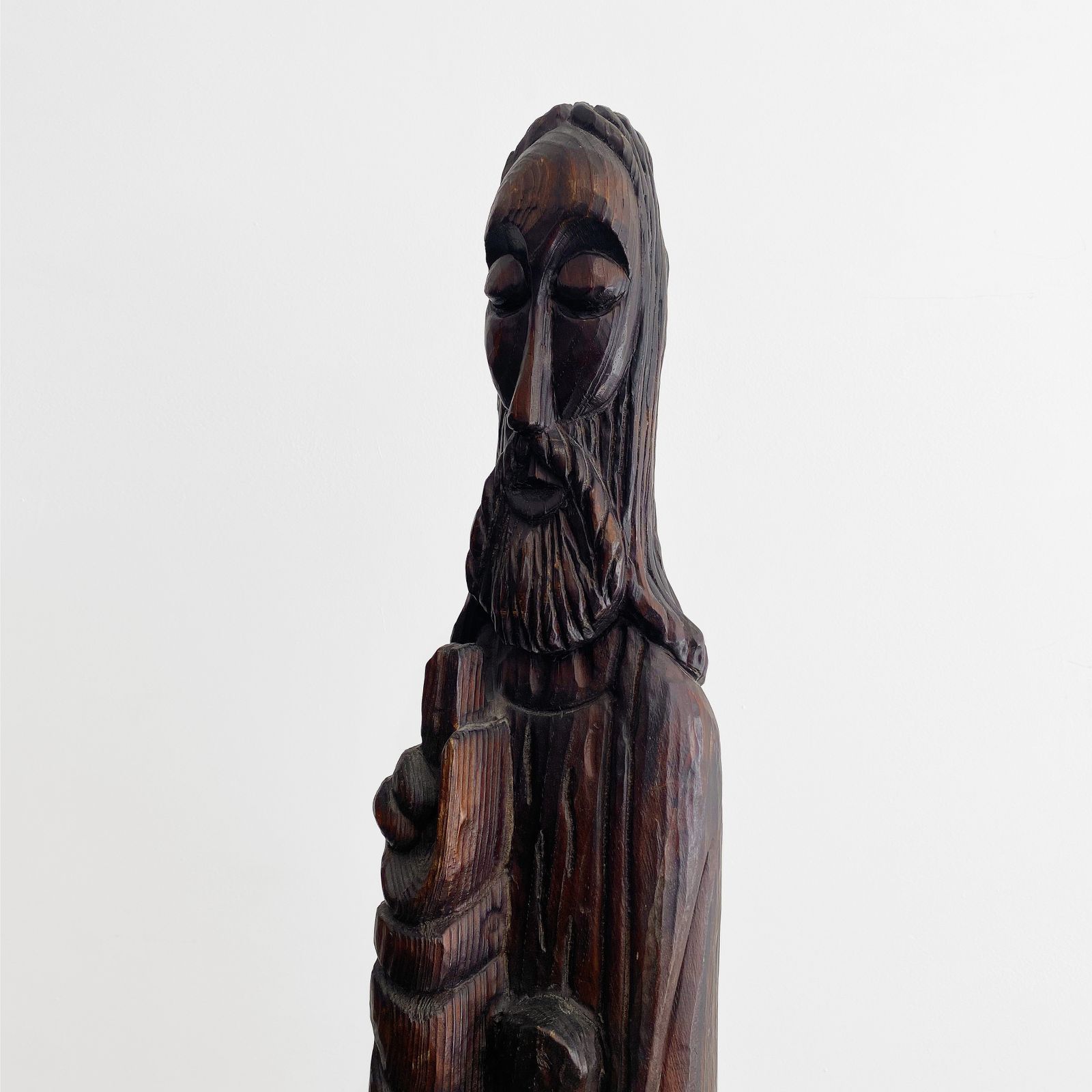 Saint Pauls Flanders Statue In Oak Wood Ecclesiastical Art Tall Big Sculpture, 1910s photo for sale