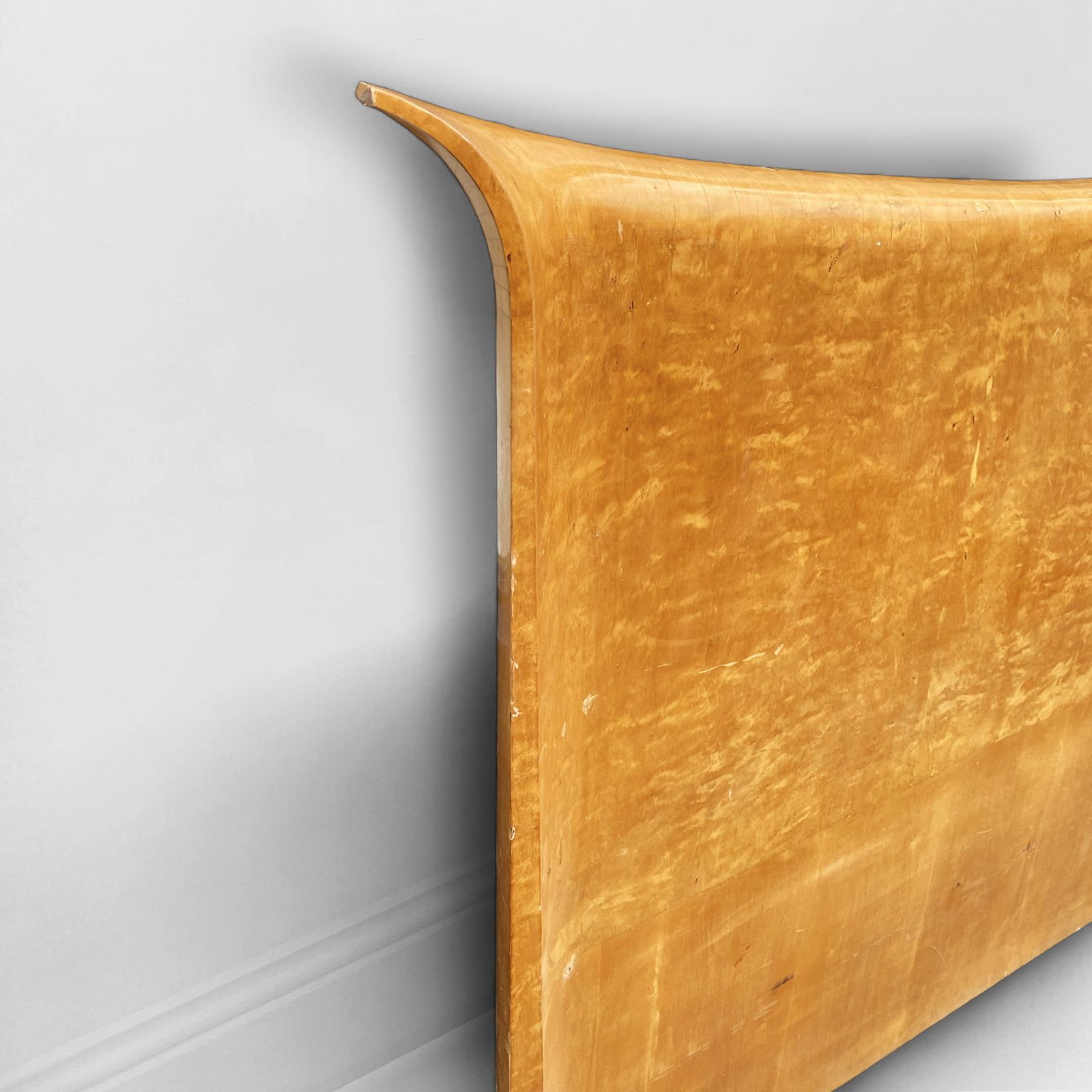 Furniture 1940s Guglielmo Ulrich For Valzania Art Deco King Bed 160cm Mattress Burl Wood Bedroom photo