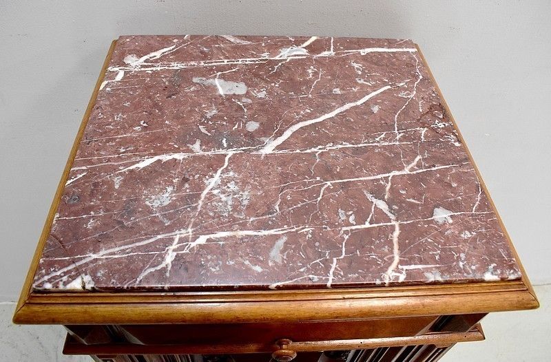 Renaissance Sculpted High Bedside Table, 1900 photo furniture