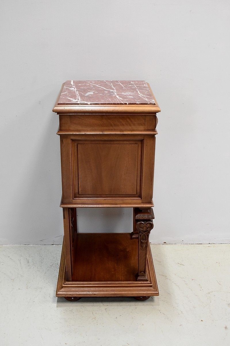 photo furniture Renaissance Sculpted High Bedside Table, 1900