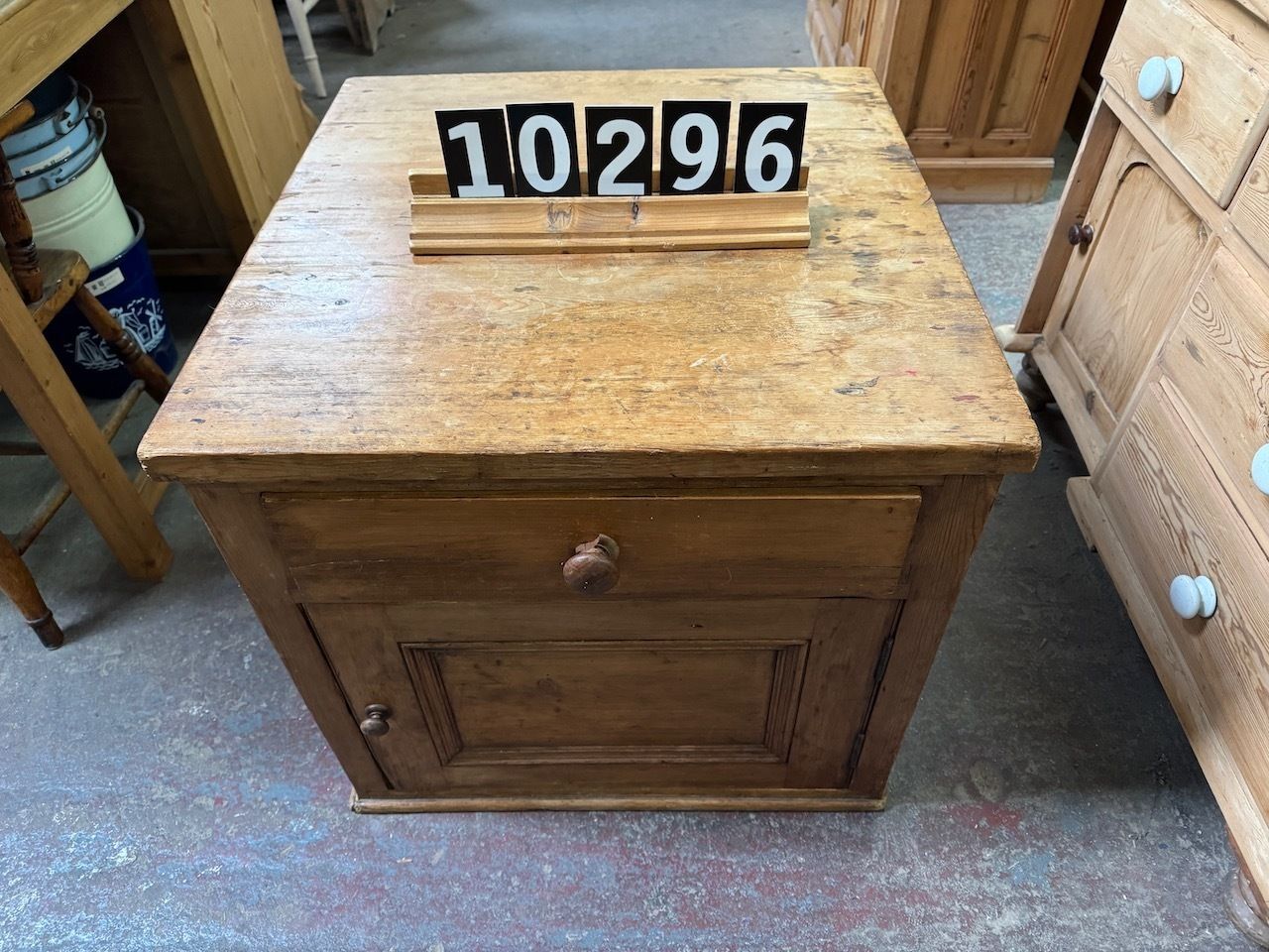 Small And Deep Victorian Antique Pine Cupboard  Perfect Tv Stand! photo for sale