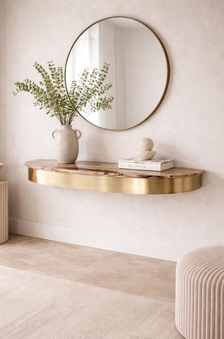 Italian Onyx And Brass Console Table, Circa 1950 photo furniture