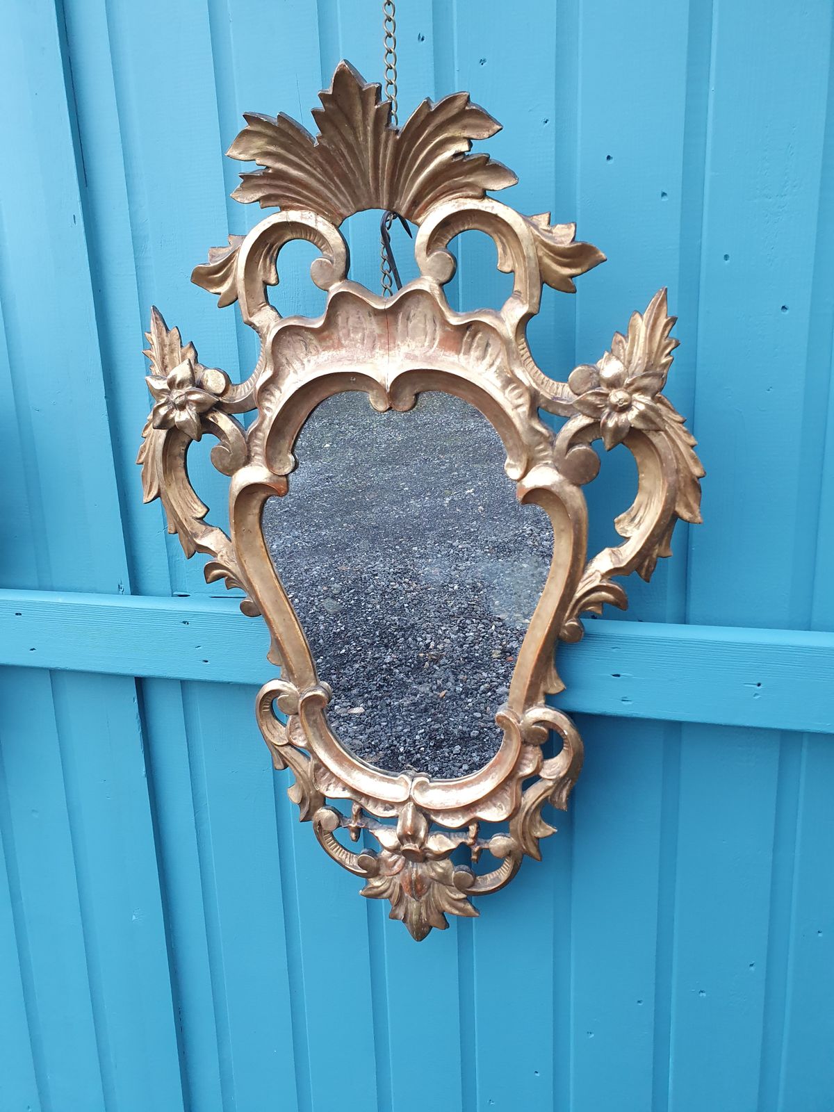 Pair Of Guilt Wood Italian Antique Mirrors 22" photo furniture