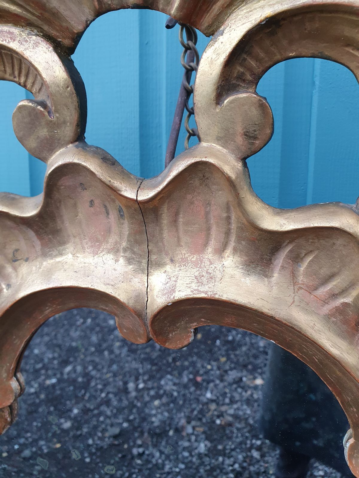 Pair Of Guilt Wood Italian Antique Mirrors 22" photo 1250.0