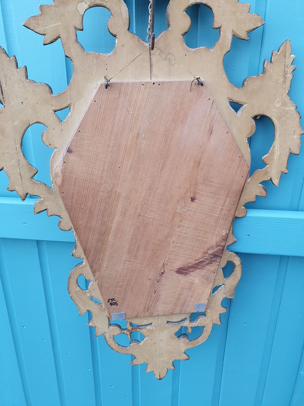 photo for sale Pair Of Guilt Wood Italian Antique Mirrors 22"