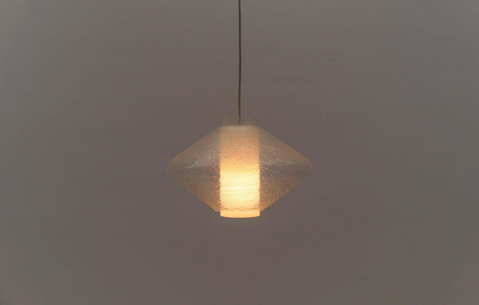 Double Glass Shade In Opal And Textured Glass In The Wagenfeld Style, 1960s photo vinterior