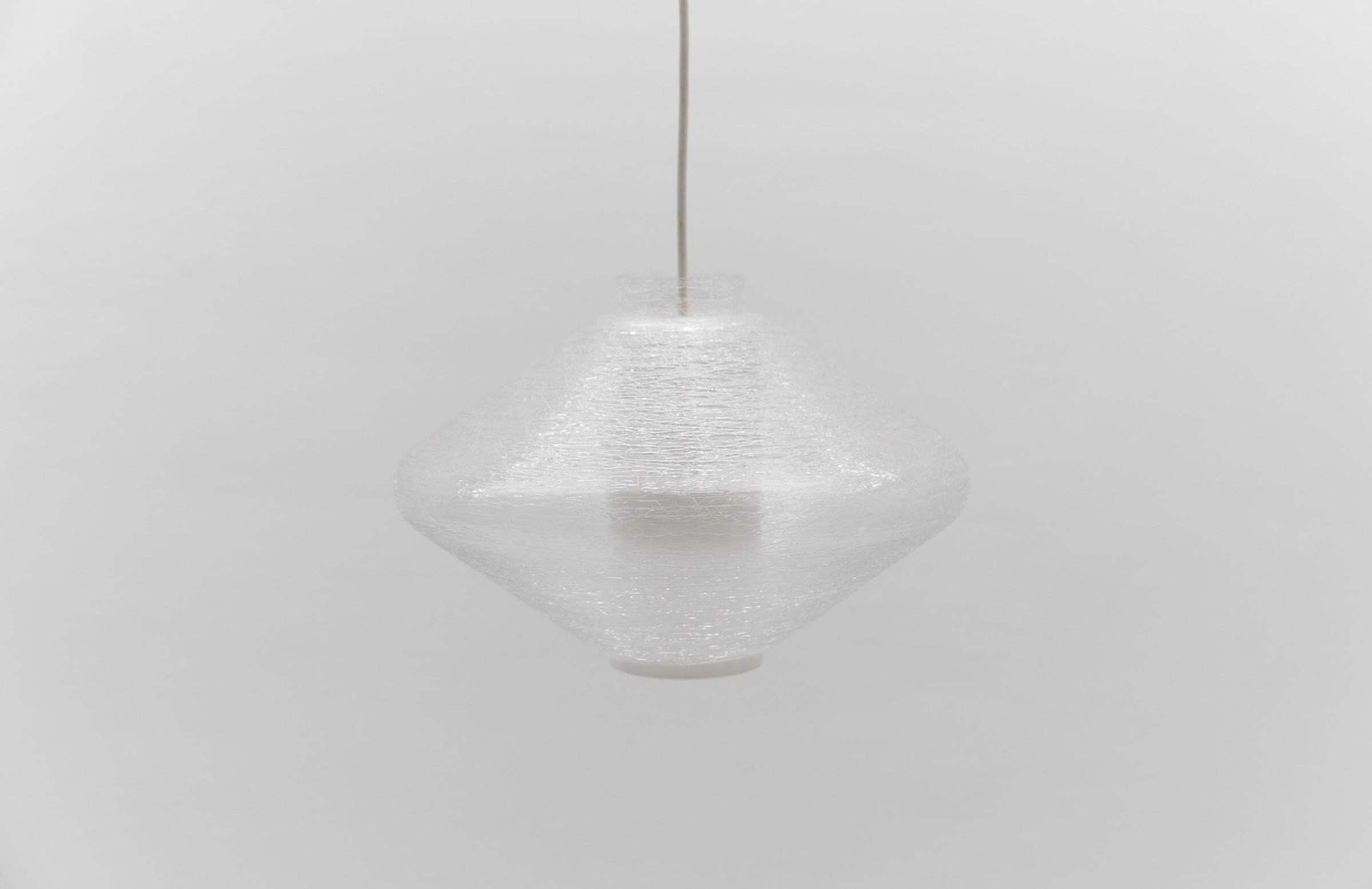 Double Glass Shade In Opal And Textured Glass In The Wagenfeld Style, 1960s photo vintage